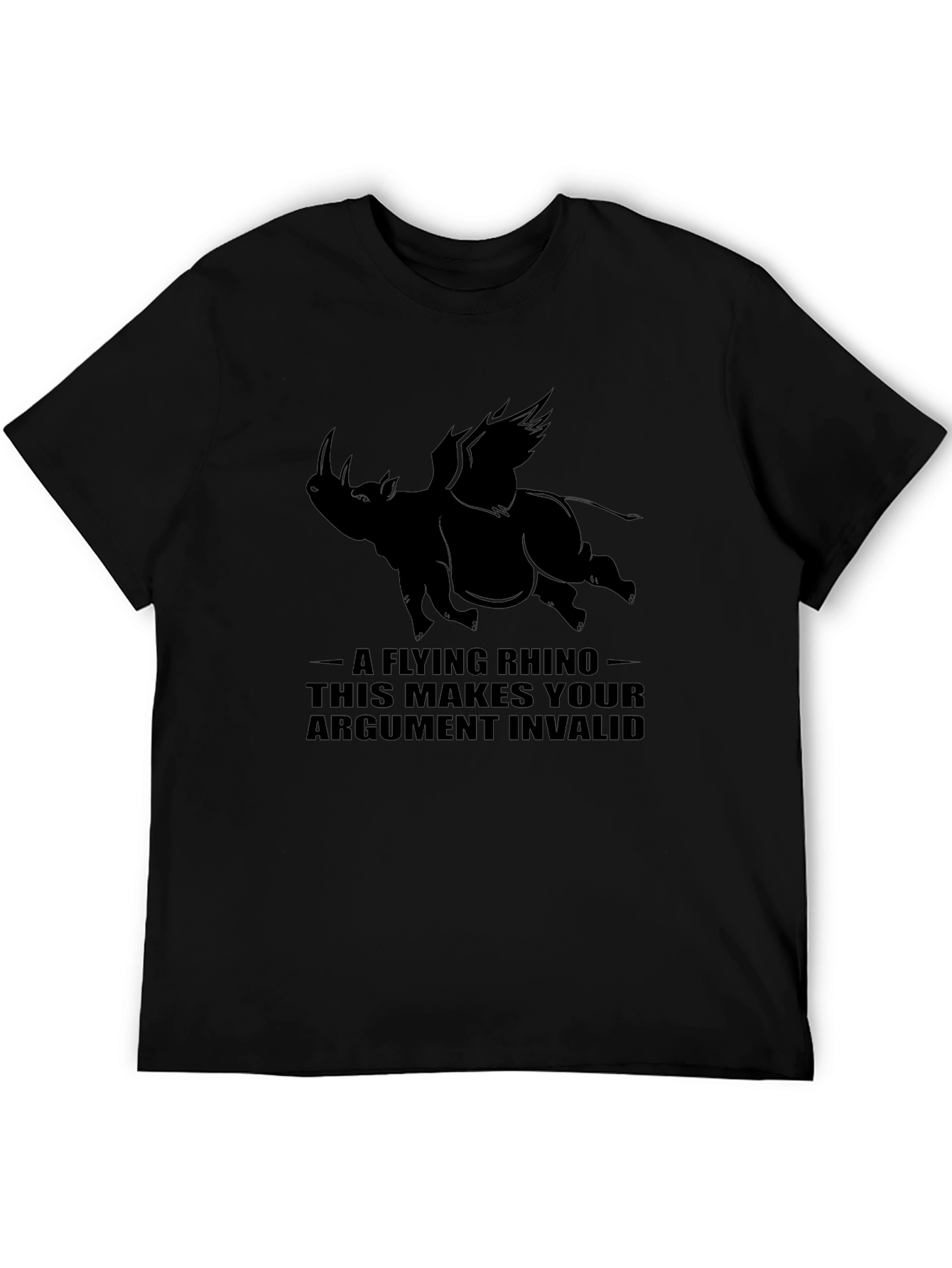 Flying Rhino T-Shirt: Makes Your Argument Invalid!