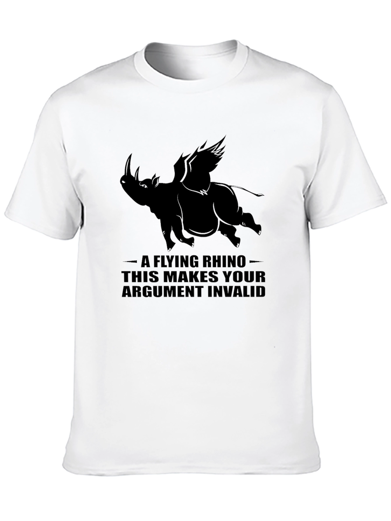 Flying Rhino T-Shirt: Makes Your Argument Invalid!