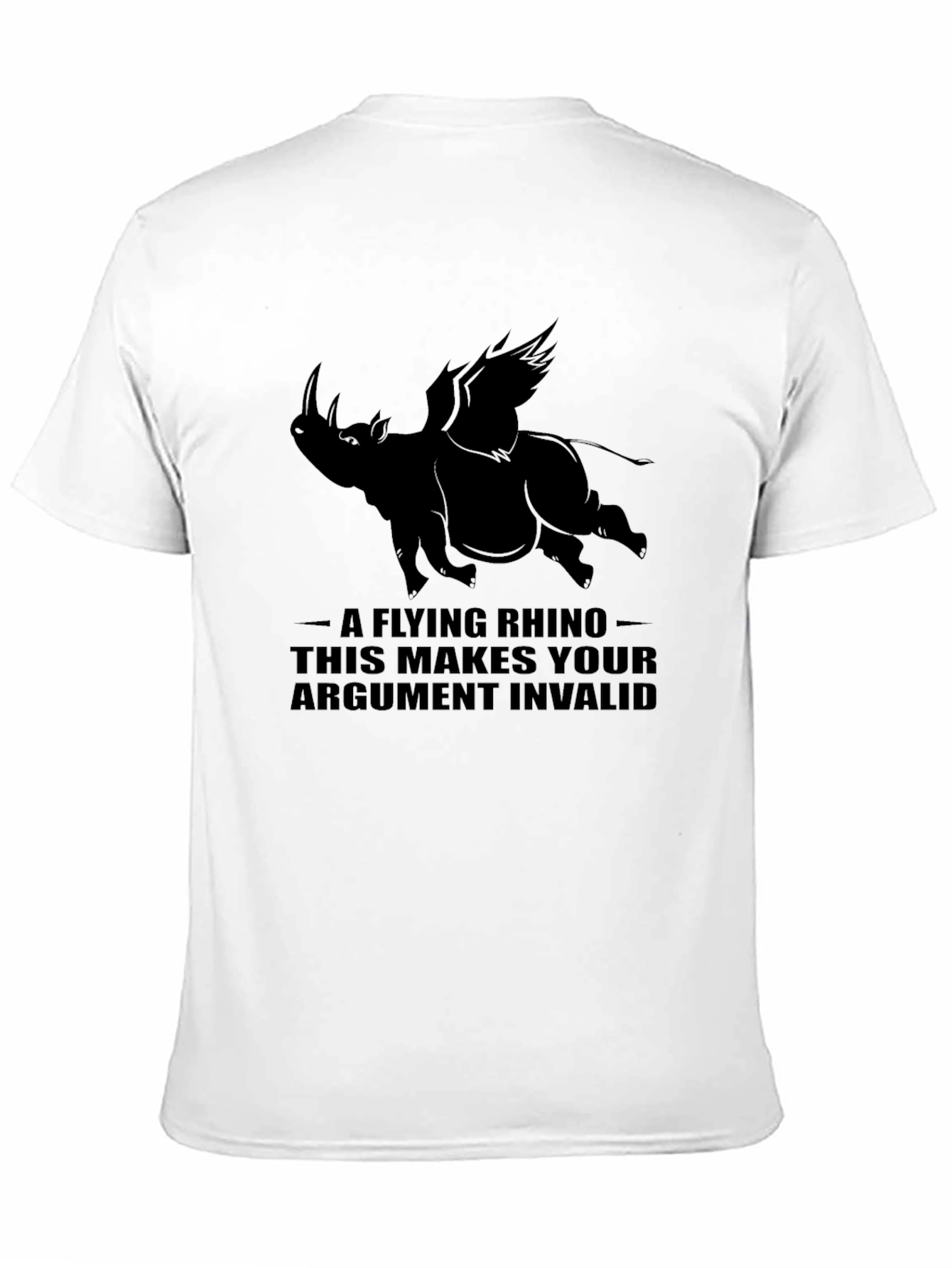 Flying Rhino T-Shirt: Makes Your Argument Invalid!