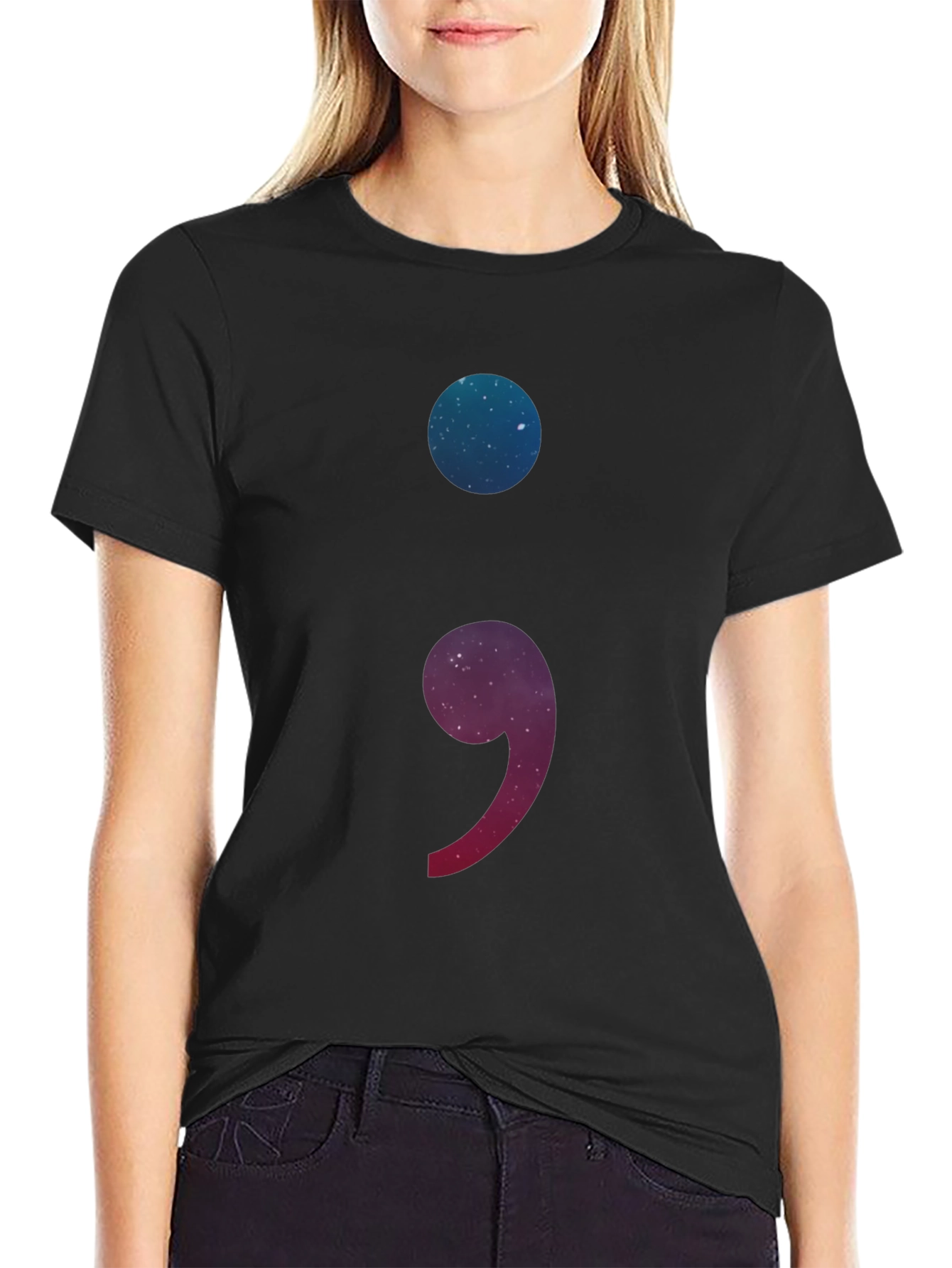 Galaxy Semicolon Graphic Tee
