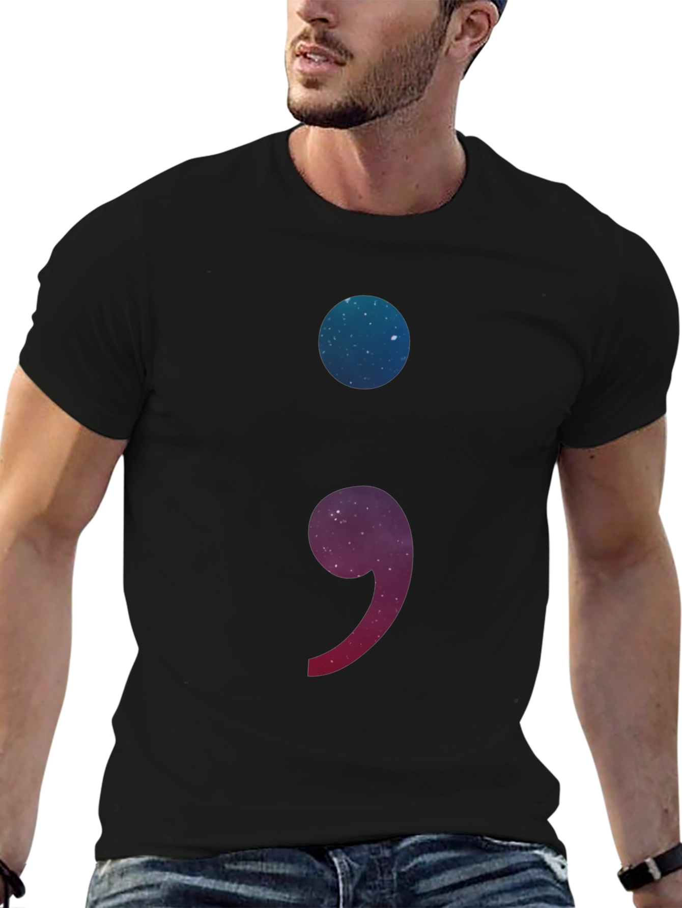 Galaxy Semicolon Graphic Tee