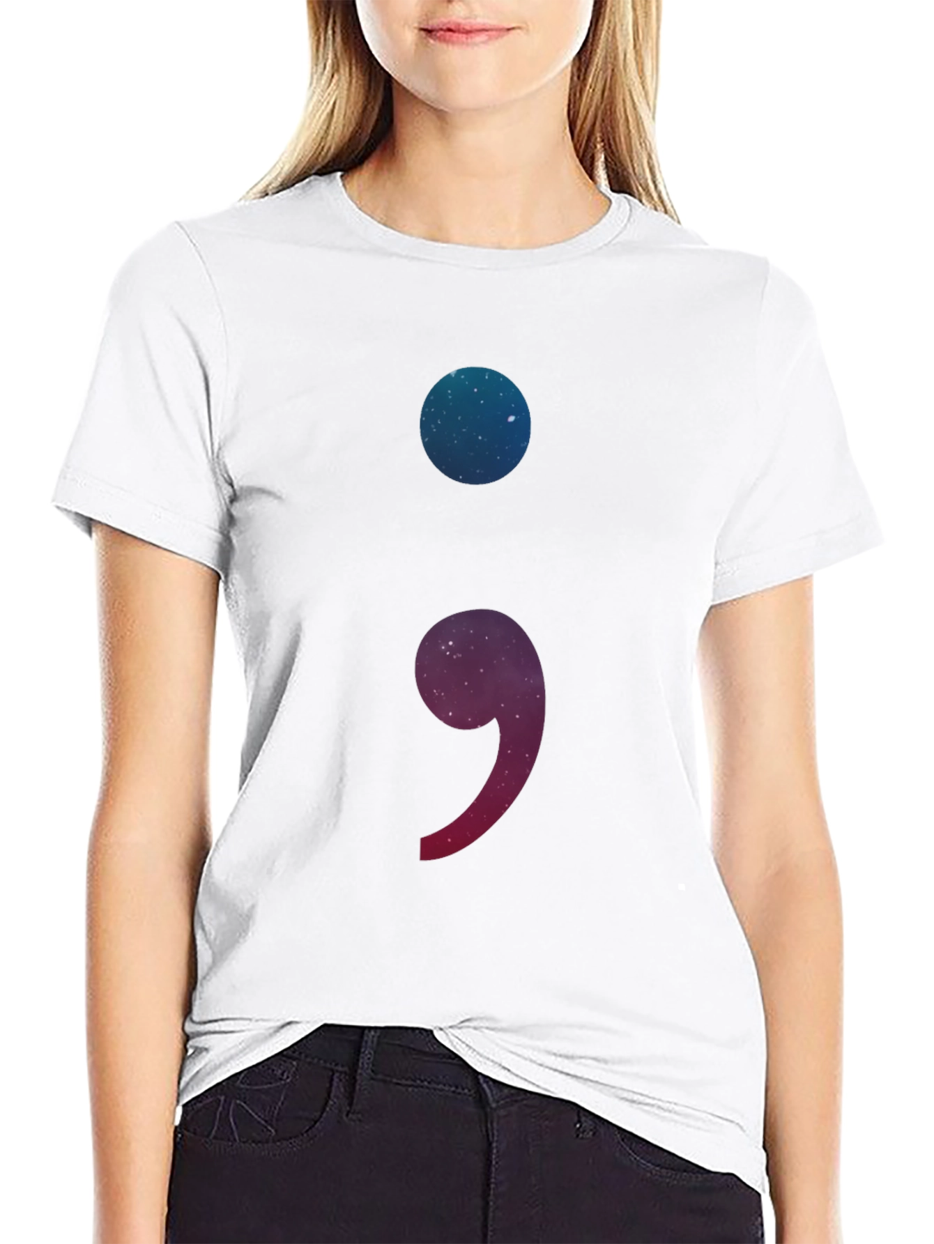 Galaxy Semicolon Graphic Tee