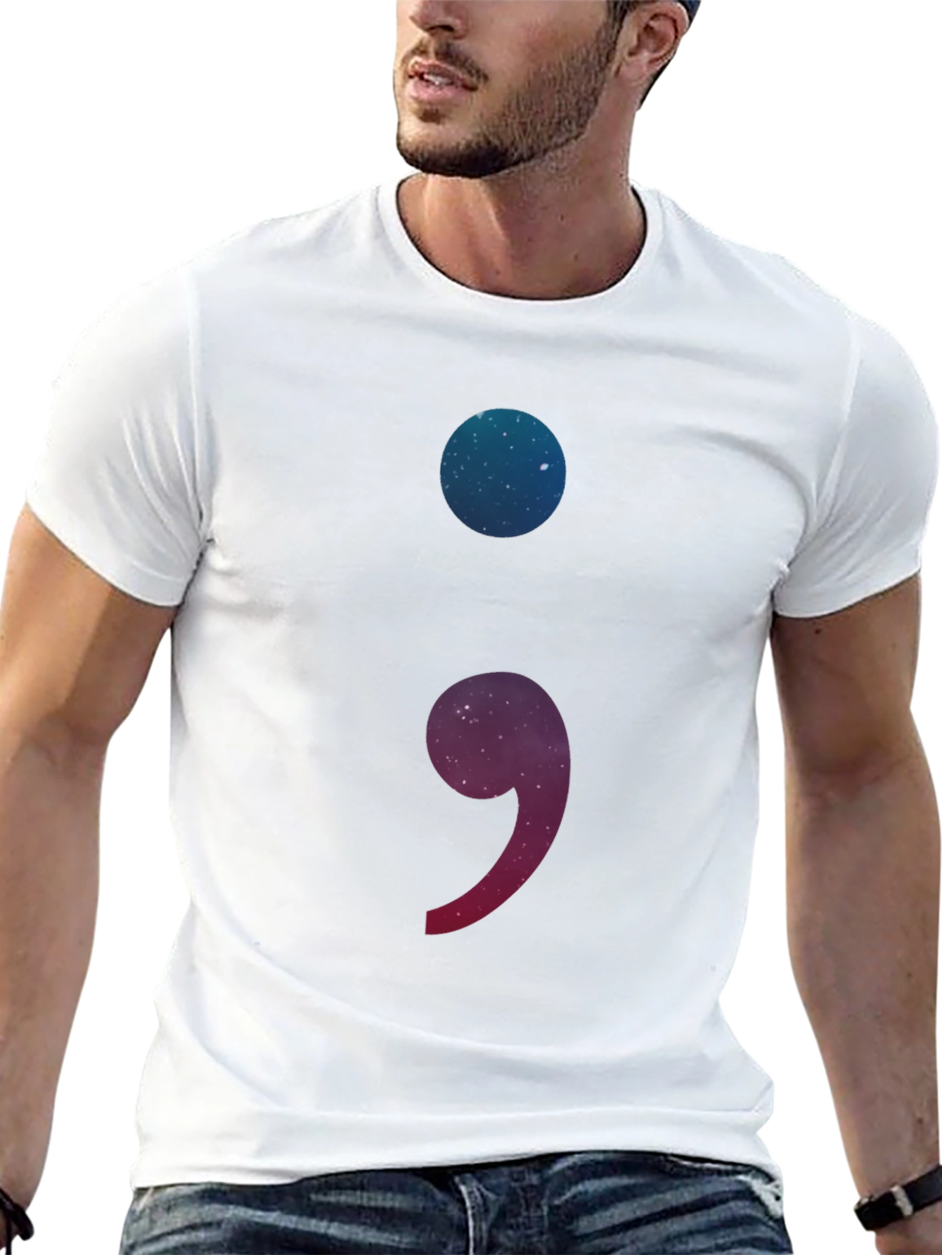 Galaxy Semicolon Graphic Tee