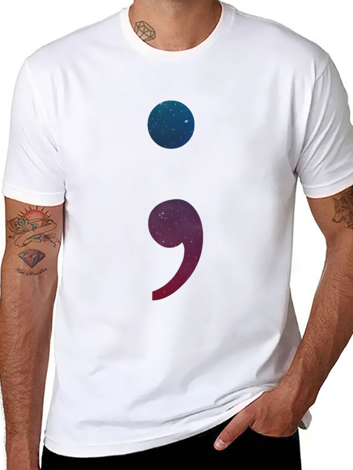 Galaxy Semicolon Graphic Tee