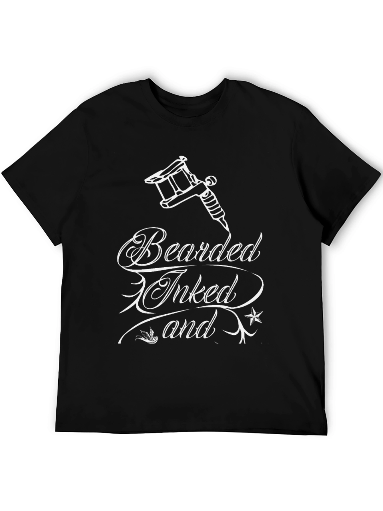 Bearded Inked Tee - Tattoo Lovers Black T-Shirt
