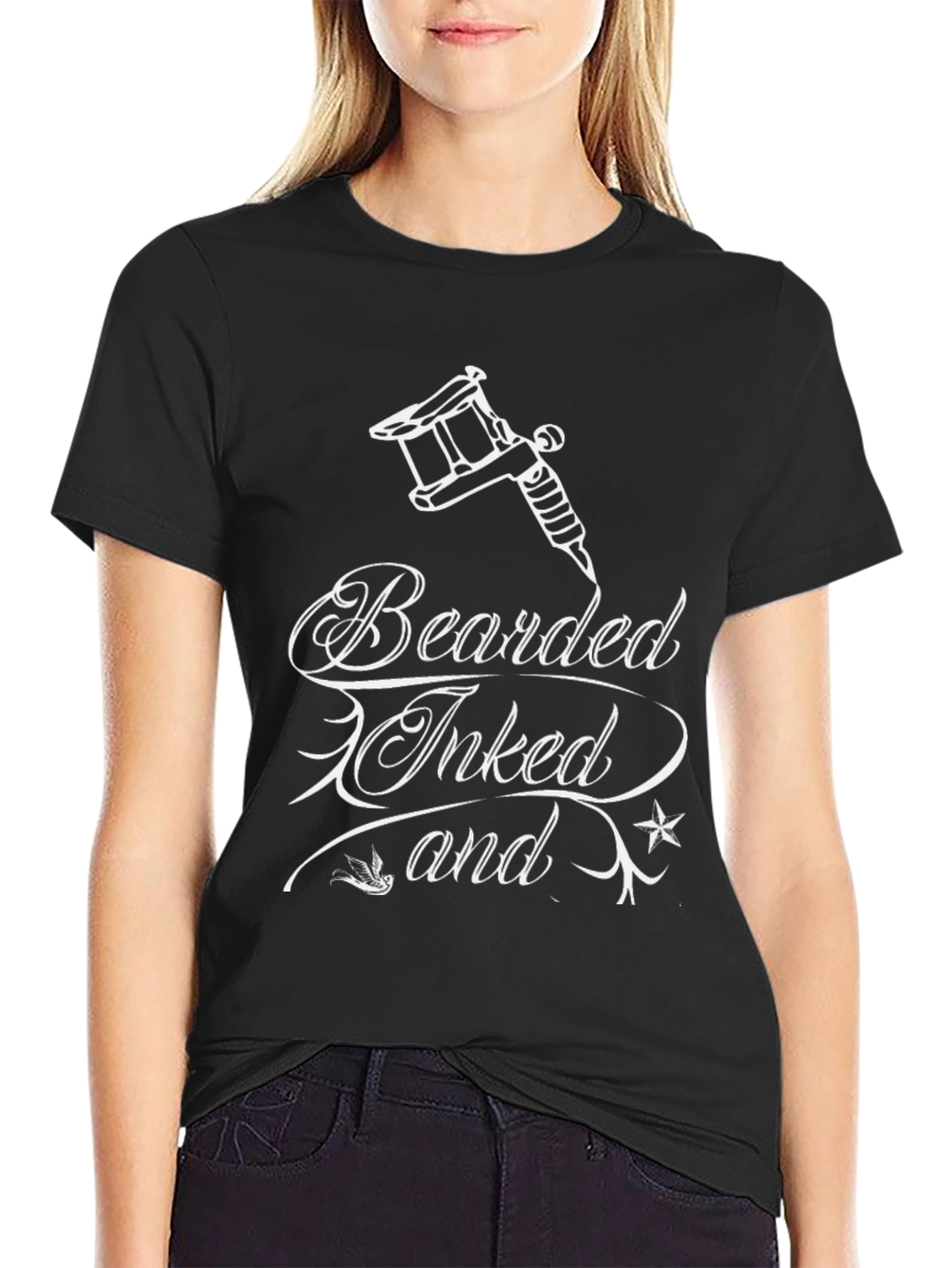 Bearded Inked Tee - Tattoo Lovers Black T-Shirt
