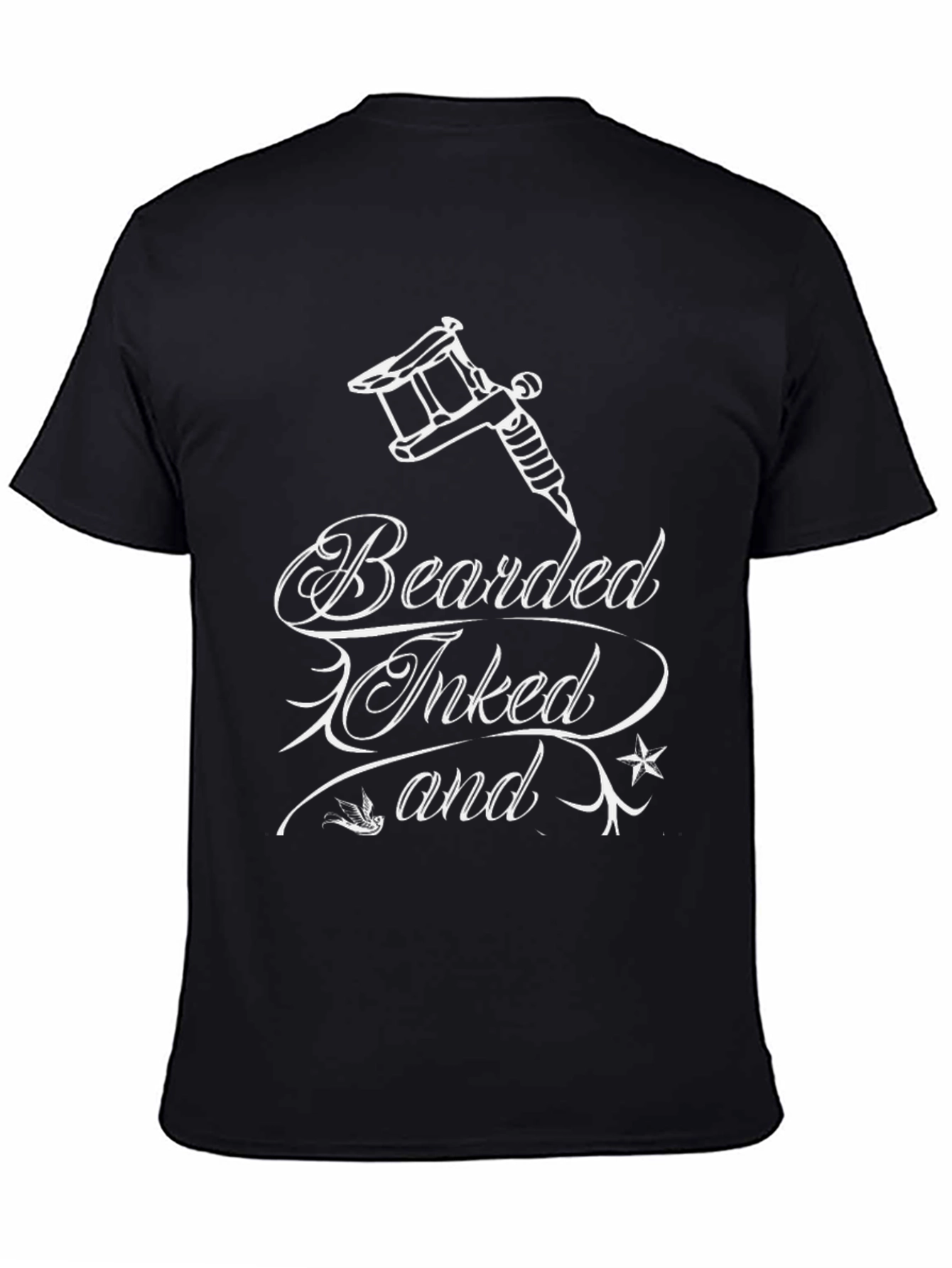 Bearded Inked Tee - Tattoo Lovers Black T-Shirt