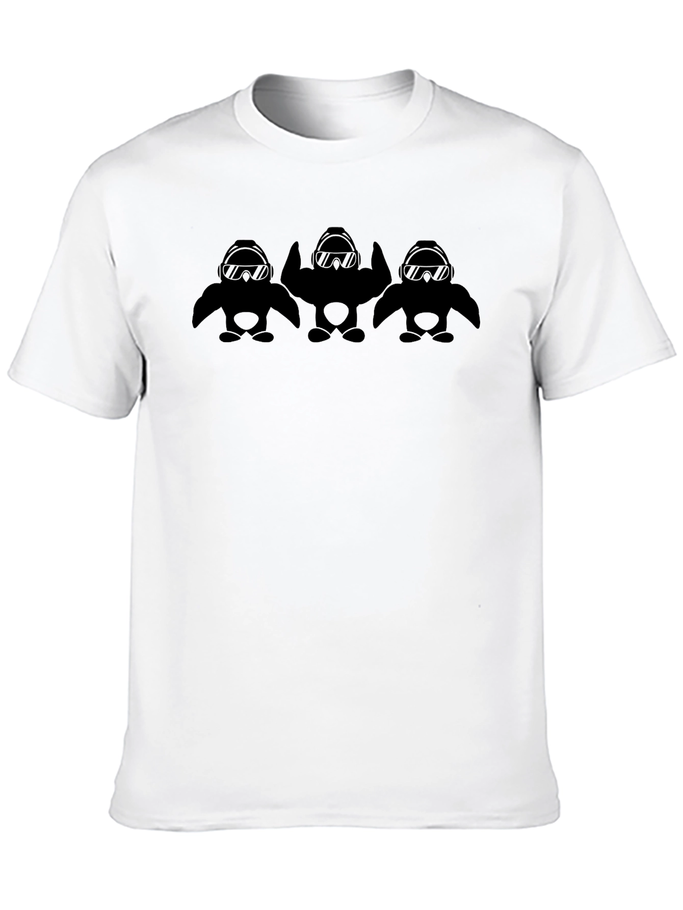 Penguin Squad Black T-Shirt - Cool Graphic Tee