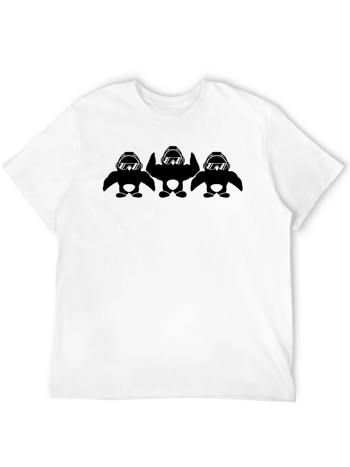 Penguin Squad Black T-Shirt - Cool Graphic Tee