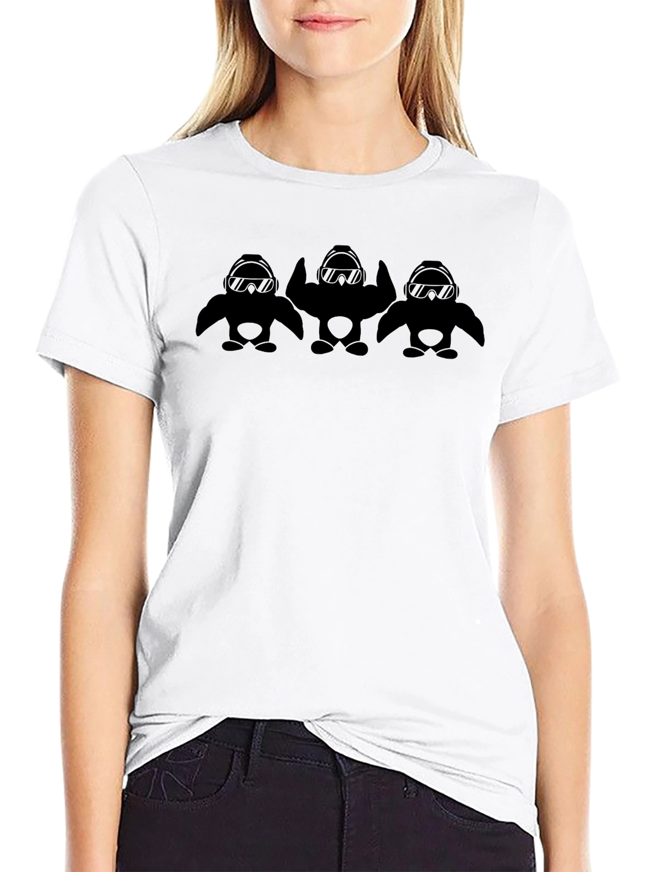 Penguin Squad Black T-Shirt - Cool Graphic Tee