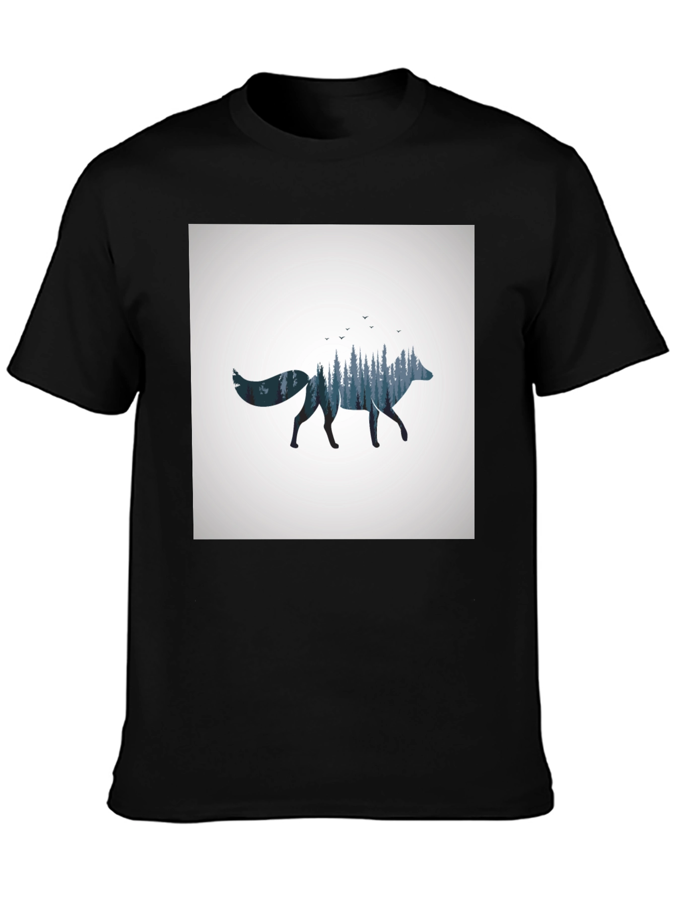 Nature Fox Graphic Tee - Black T-Shirt