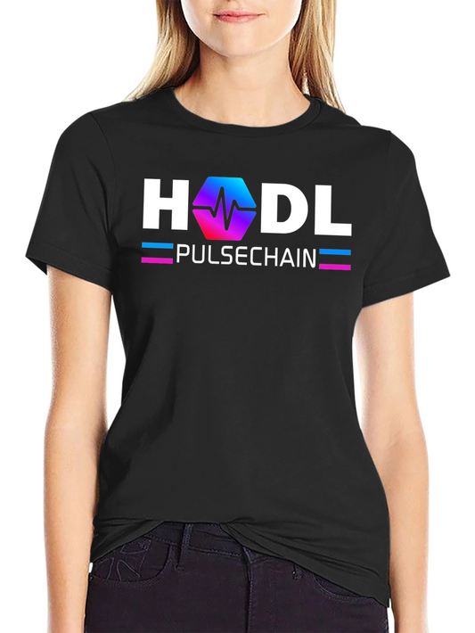 Pulsechain HODL Black T-Shirt Cryptocurrency