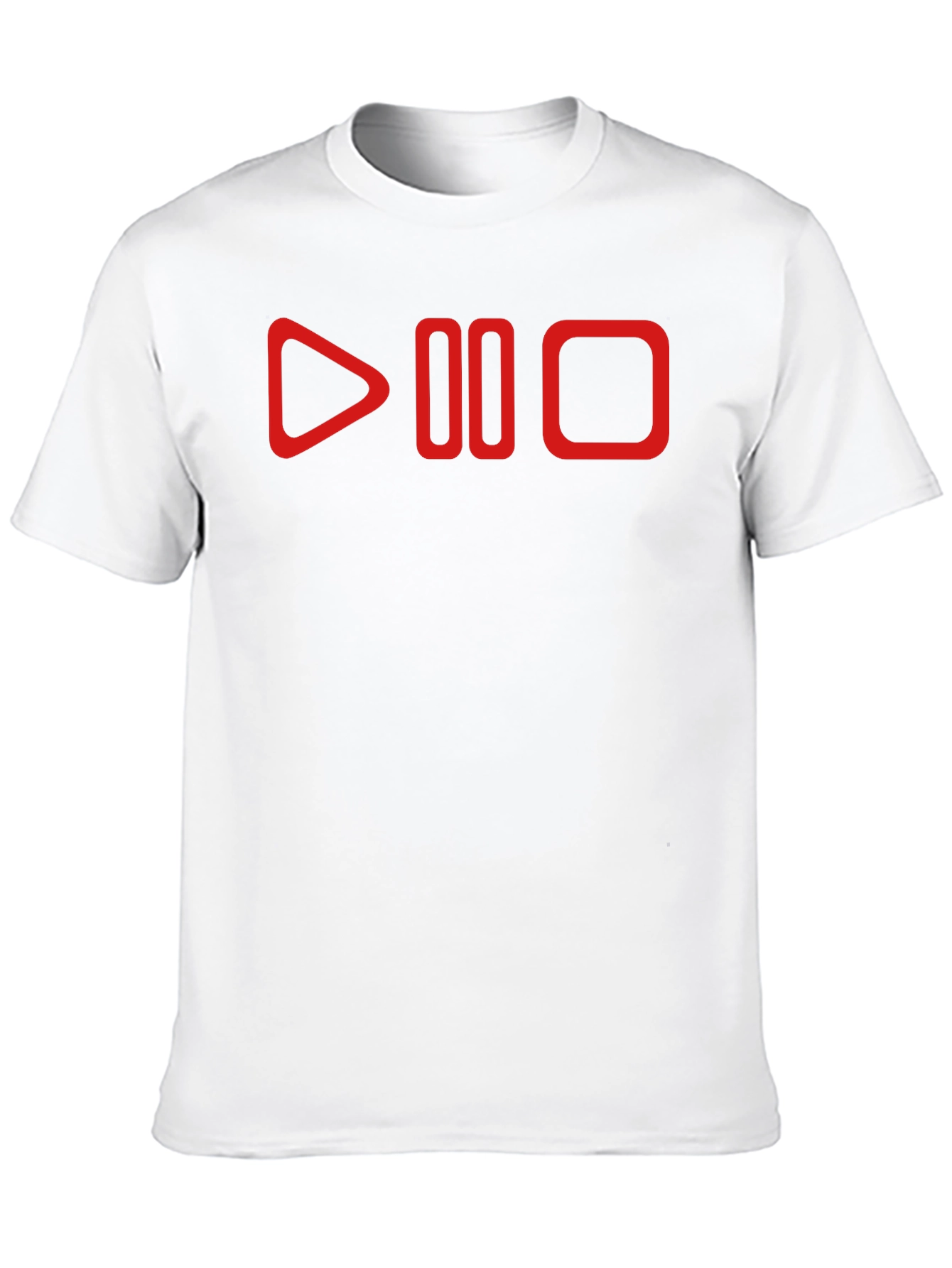 Play Pause Stop Graphic Tee - Black