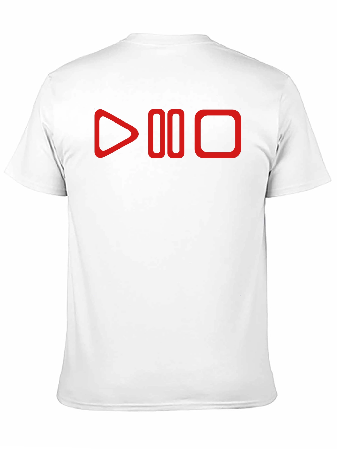Play Pause Stop Graphic Tee - Black