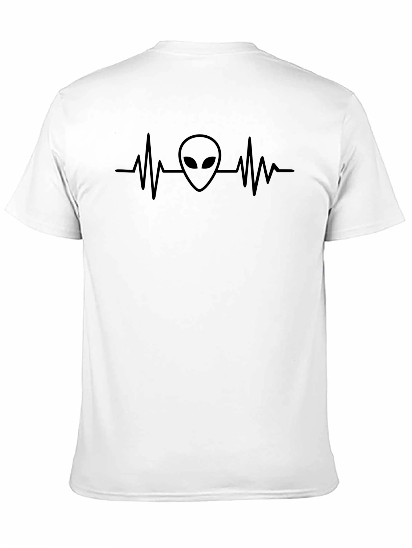 Alien Heartbeat Graphic T-Shirt - Black