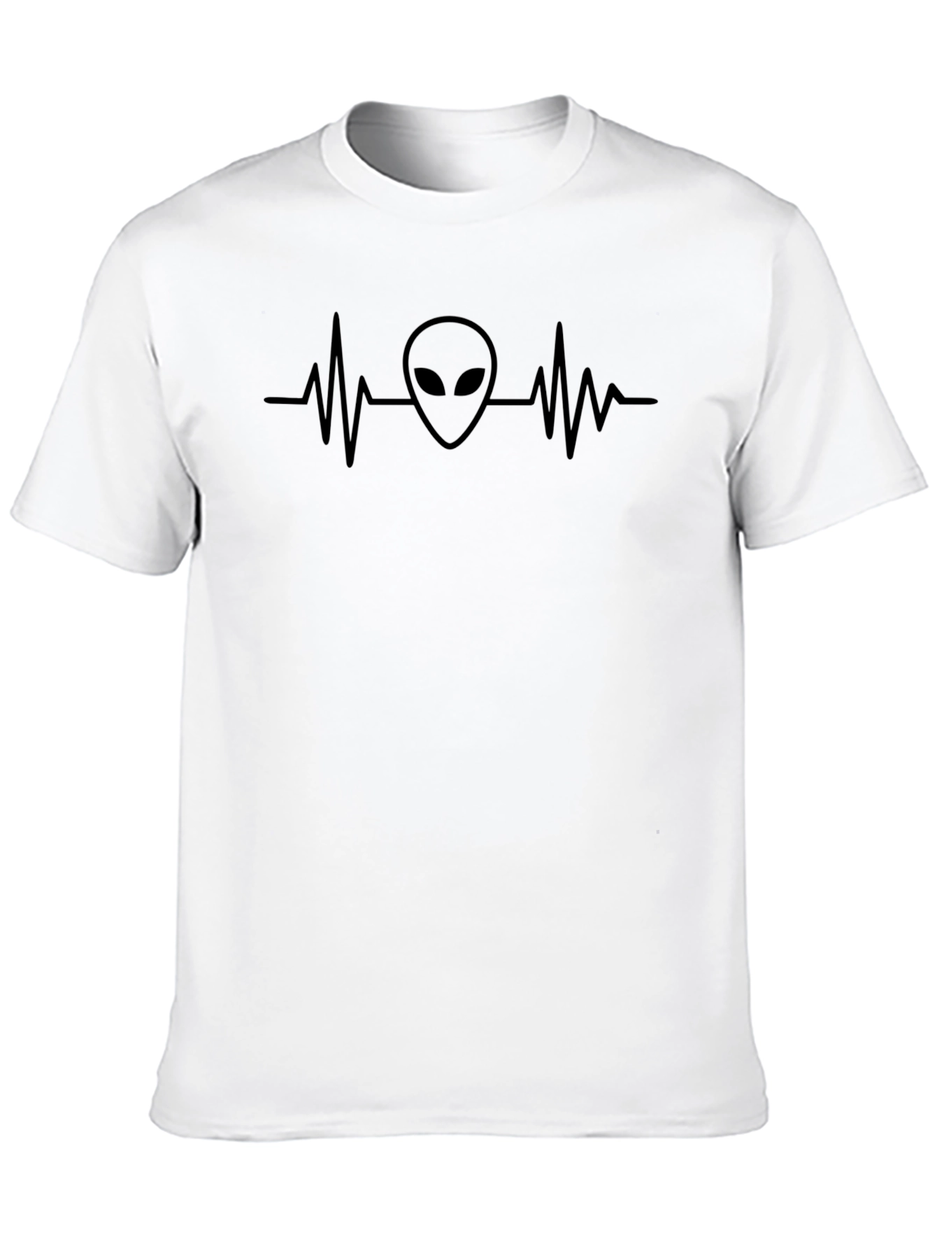 Alien Heartbeat Graphic T-Shirt - Black