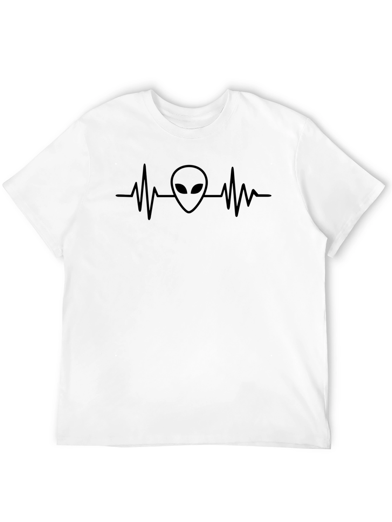 Alien Heartbeat Graphic T-Shirt - Black