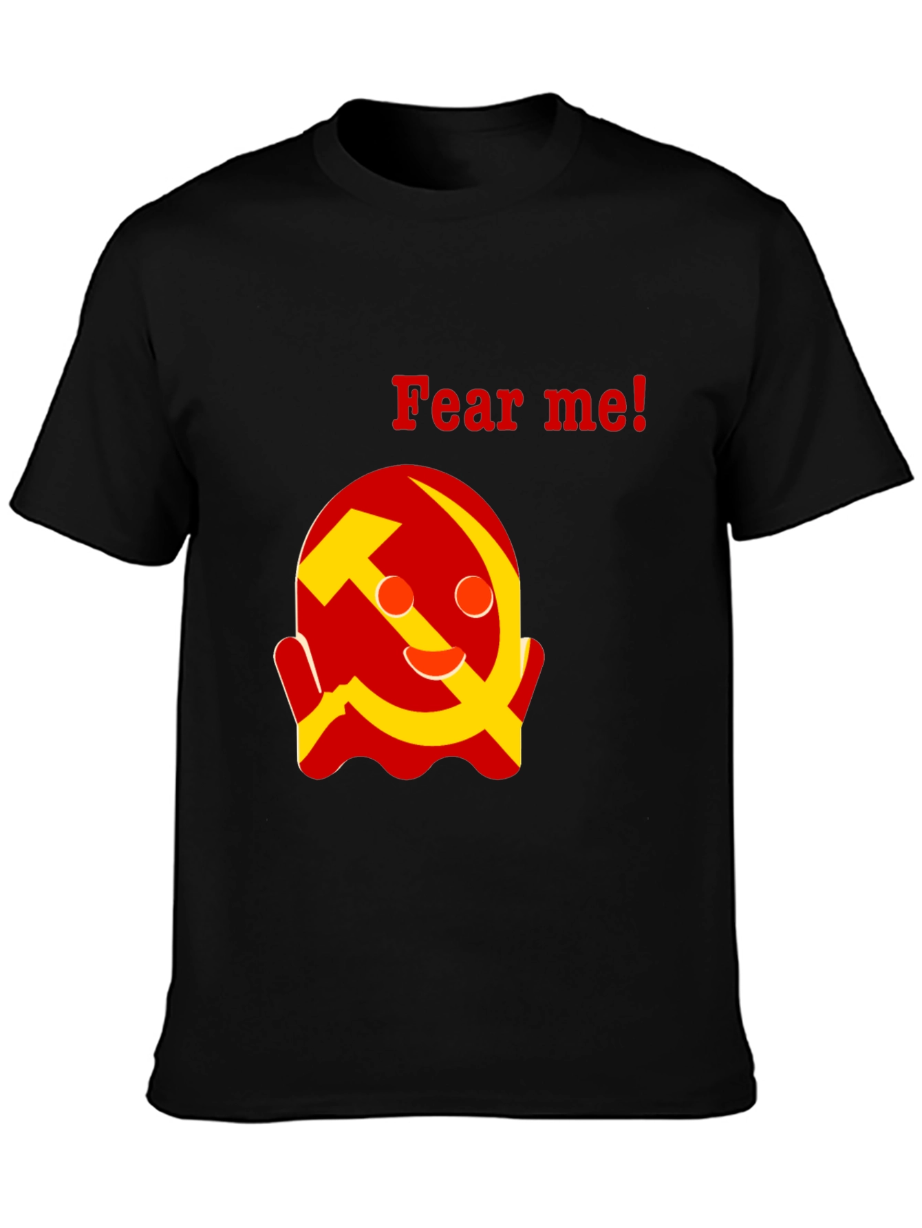 Fear Me! Communist Ghost Black T-shirt