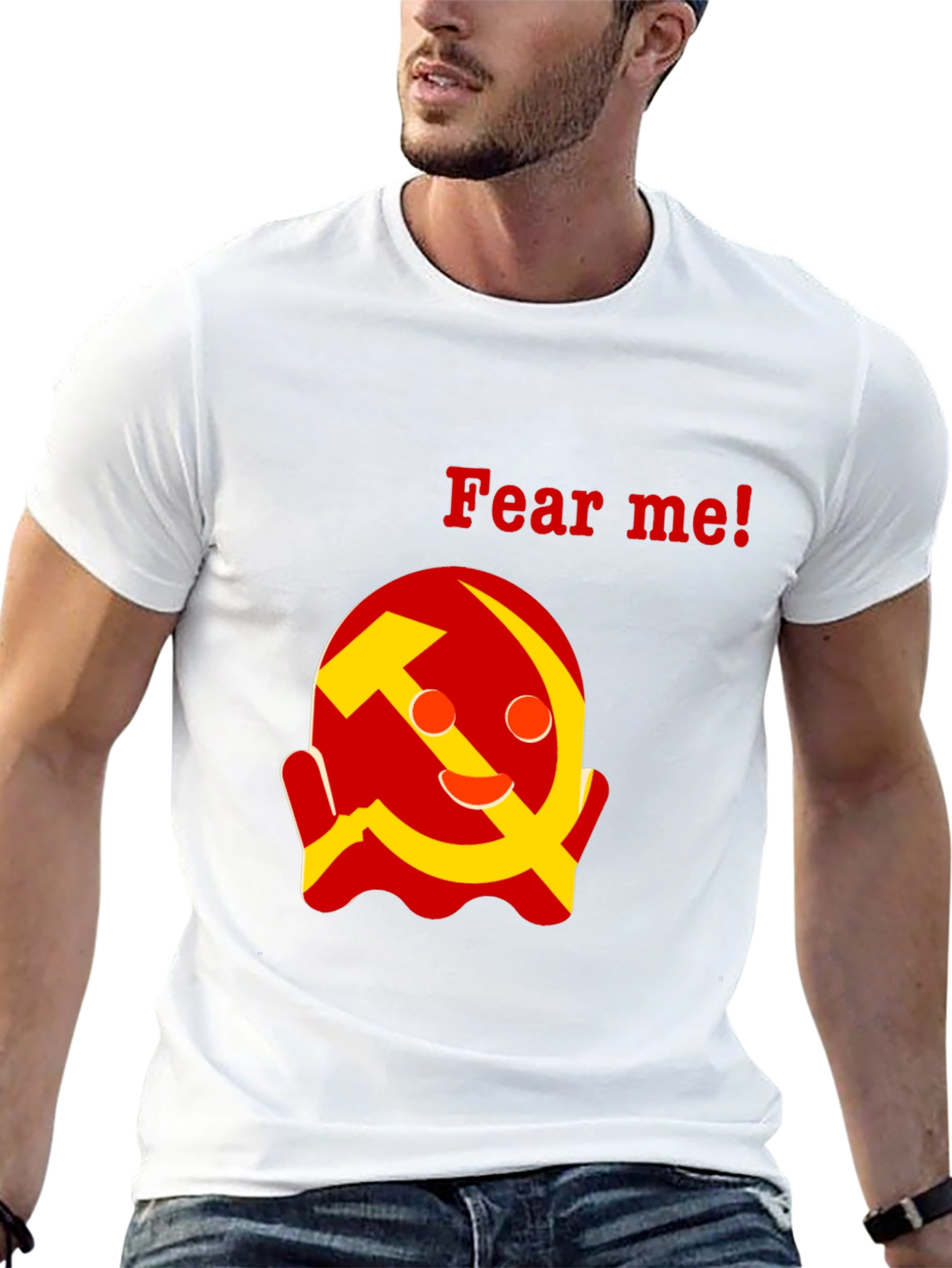 Fear Me! Communist Ghost Black T-shirt