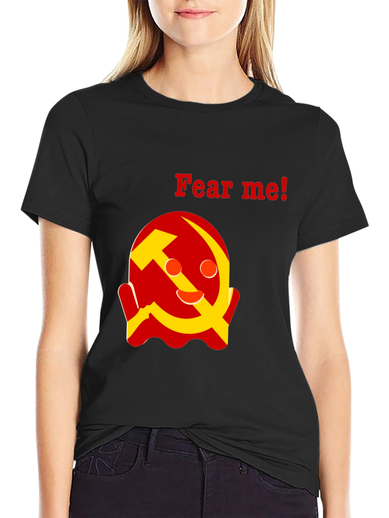 Fear Me! Communist Ghost Black T-shirt