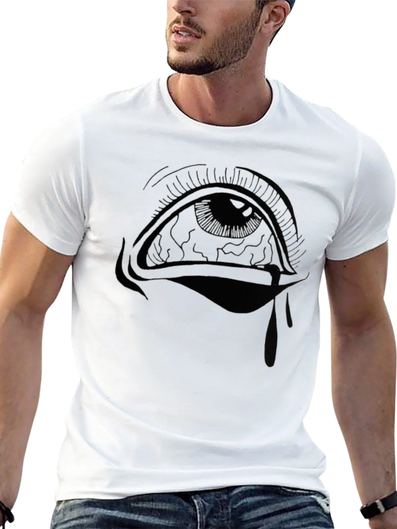 Tearful Eye Graphic Tee - All Seeing Eye Shirt