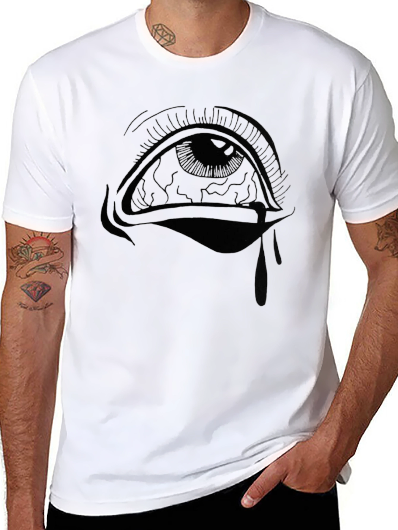 Tearful Eye Graphic Tee - All Seeing Eye Shirt