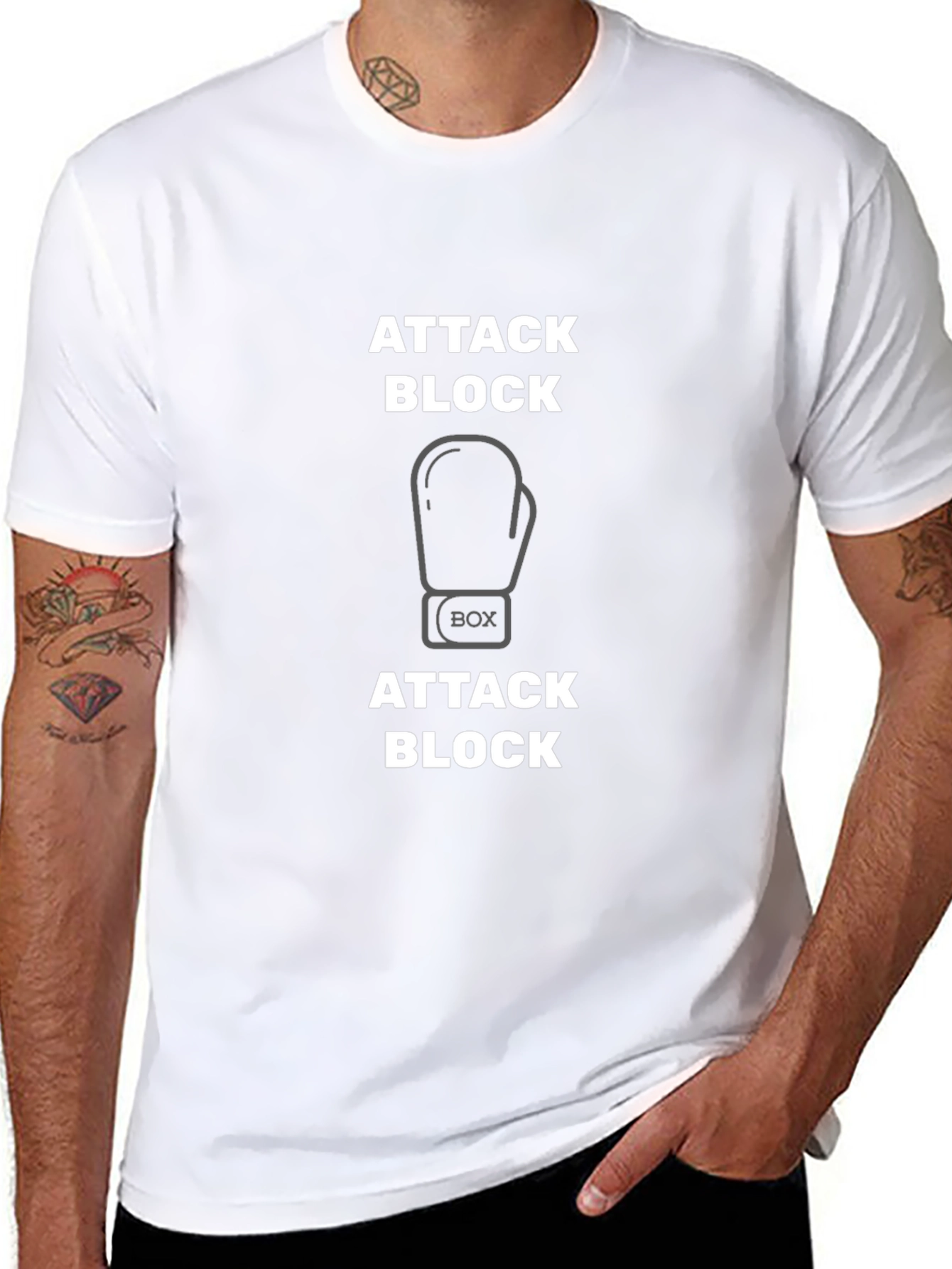 Attack Block Boxing Graphic T-Shirt