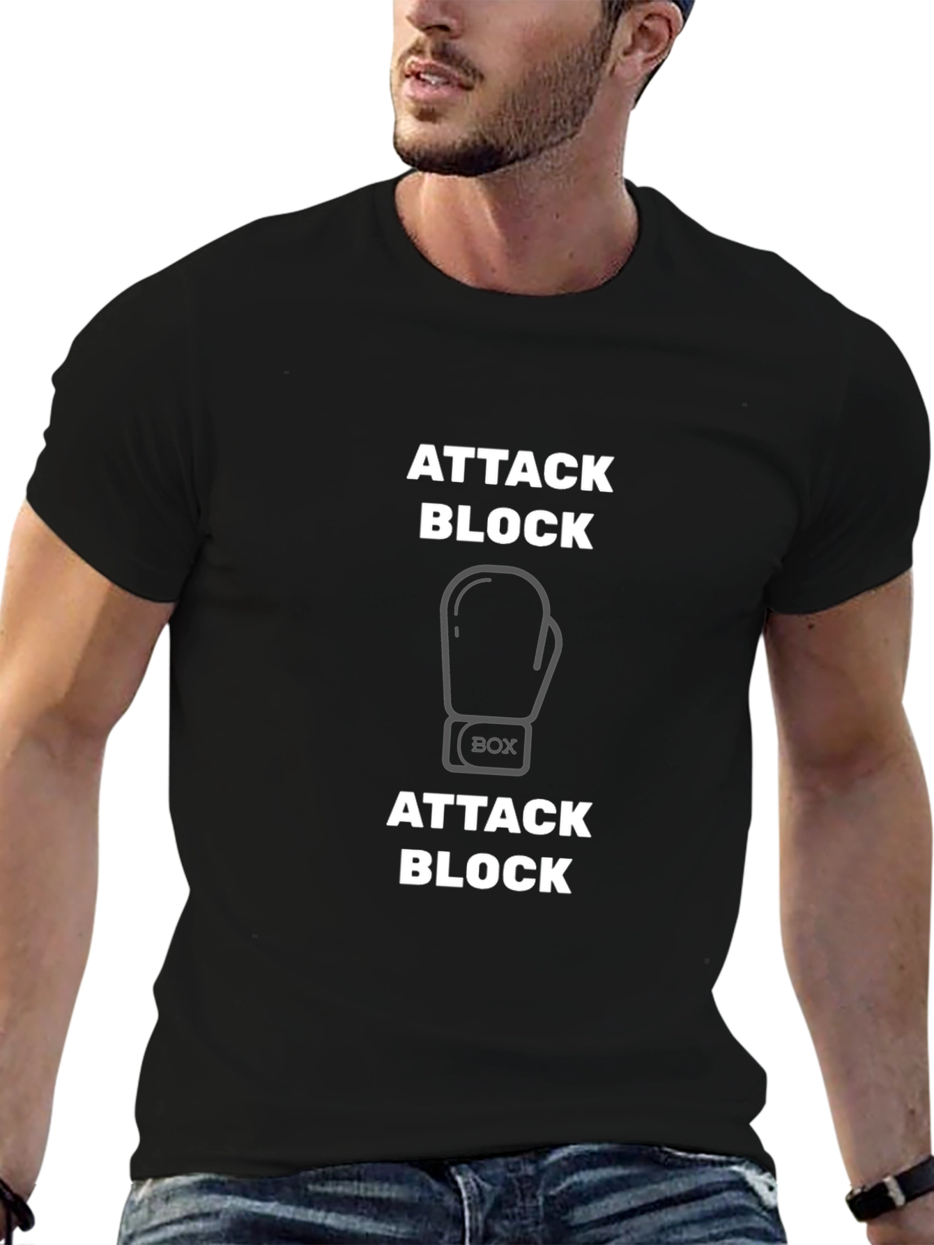 Attack Block Boxing Graphic T-Shirt