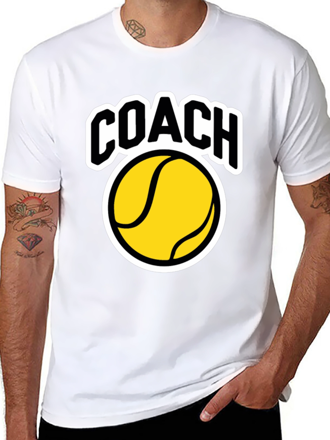 Coach Tennis Ball Graphic T-Shirt - Black