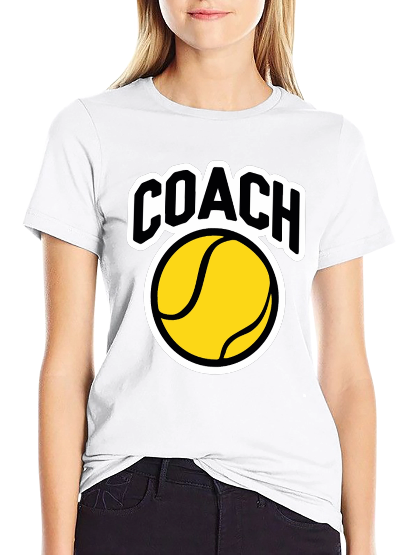 Coach Tennis Ball Graphic T-Shirt - Black