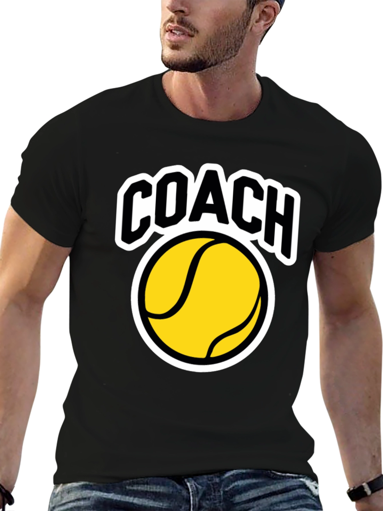 Coach Tennis Ball Graphic T-Shirt - Black