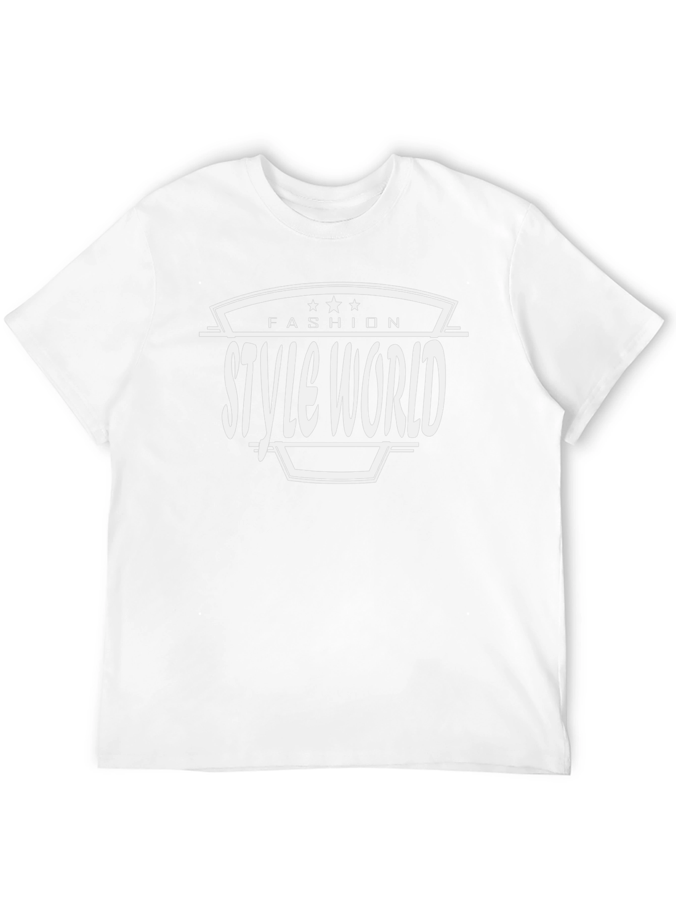 Mens Black T-Shirt: Style World Fashion Tee