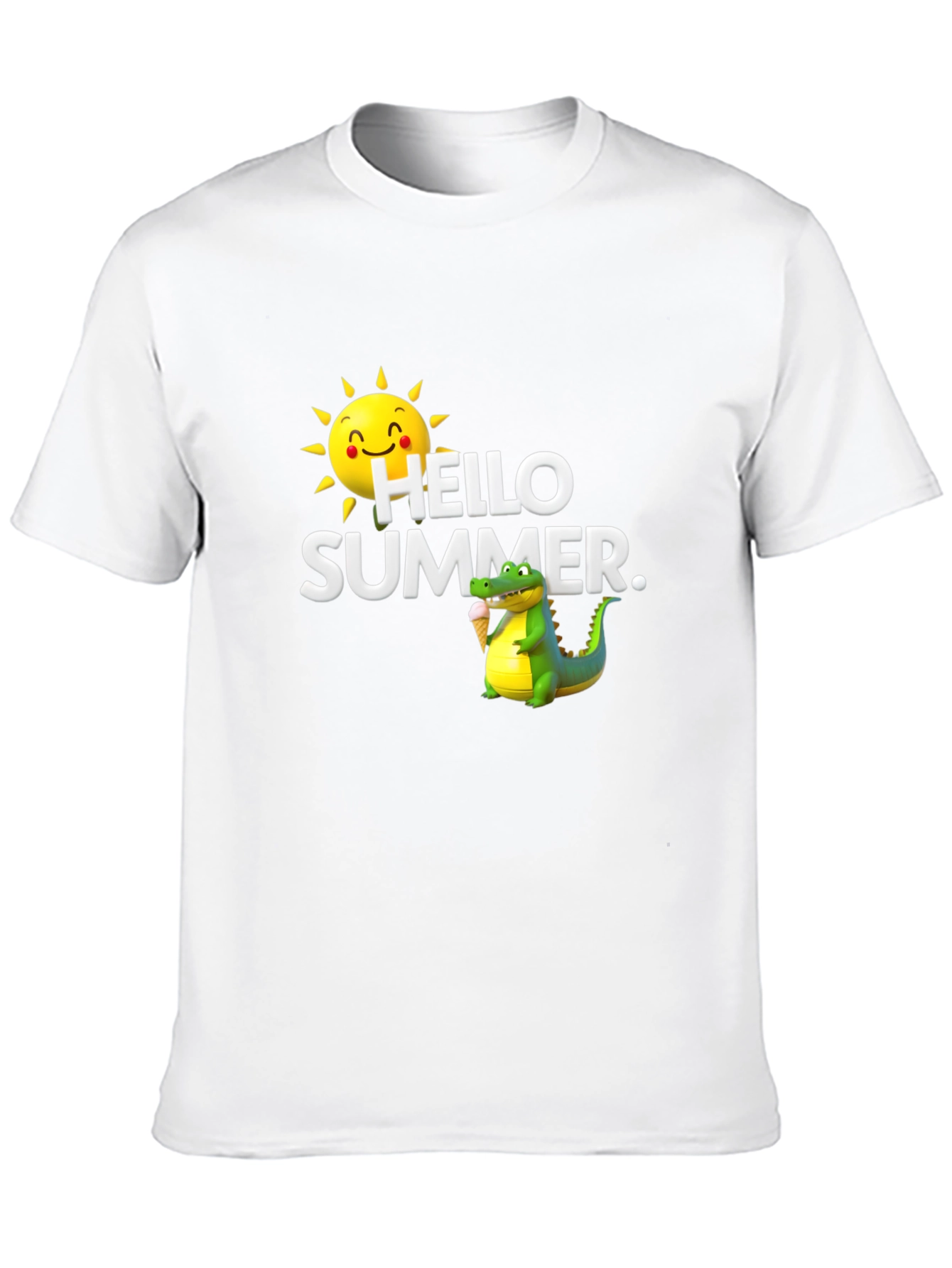 Hello Summer Graphic T-Shirt - Black