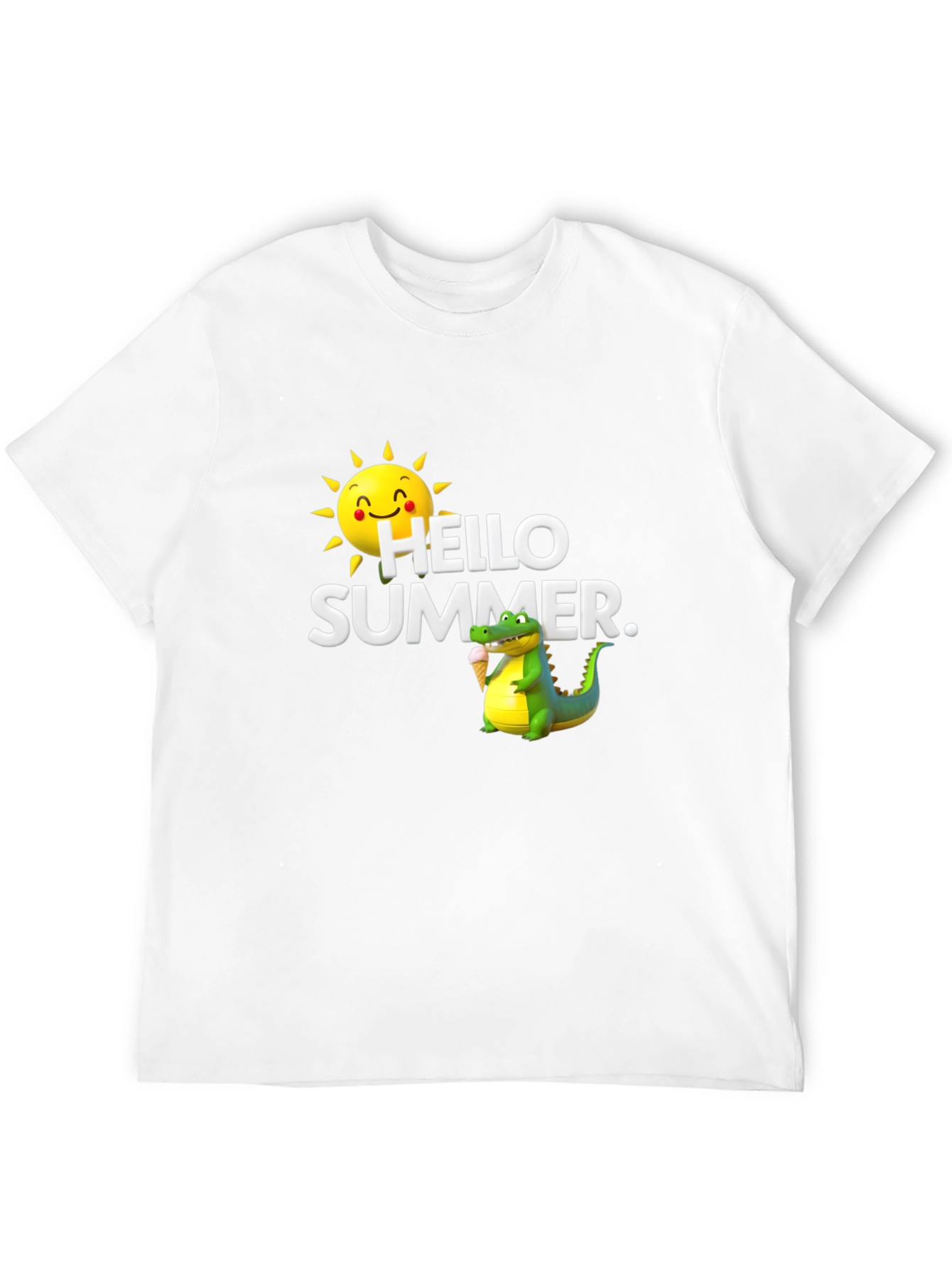 Hello Summer Graphic T-Shirt - Black