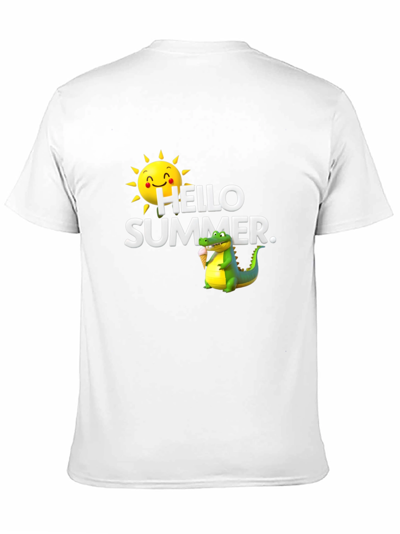 Hello Summer Graphic T-Shirt - Black