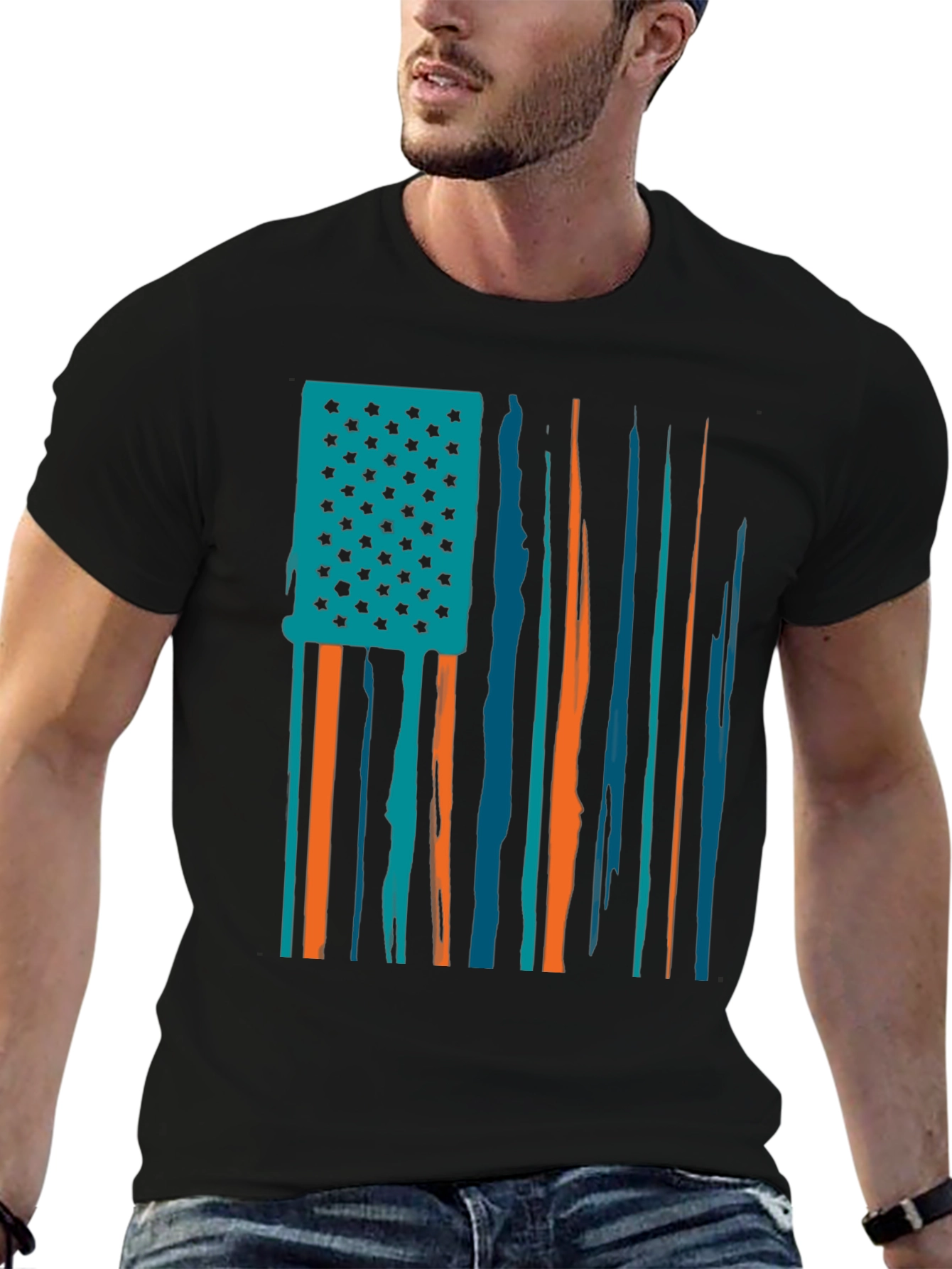 USA Flag Graphic Tee