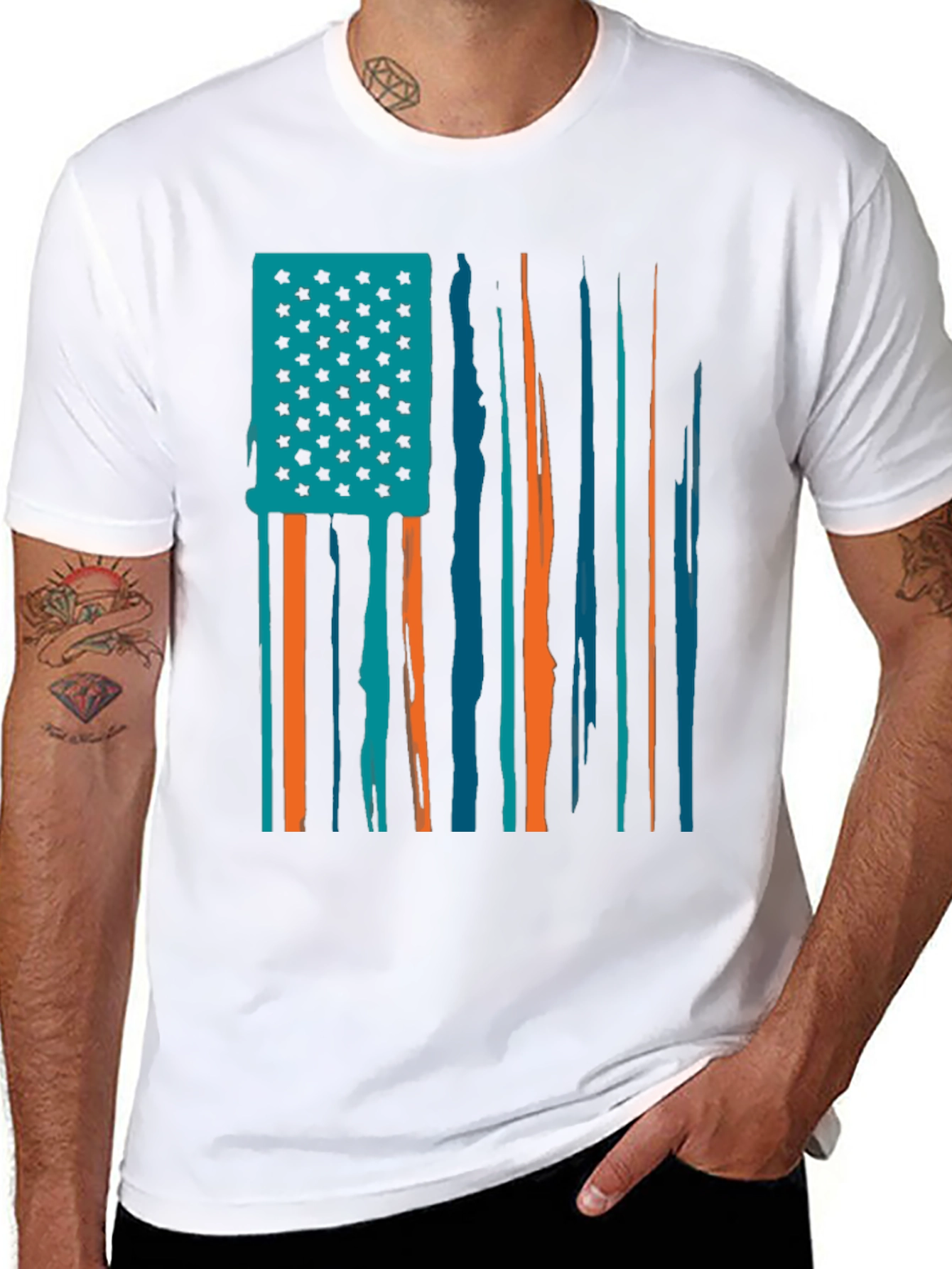 USA Flag Graphic Tee