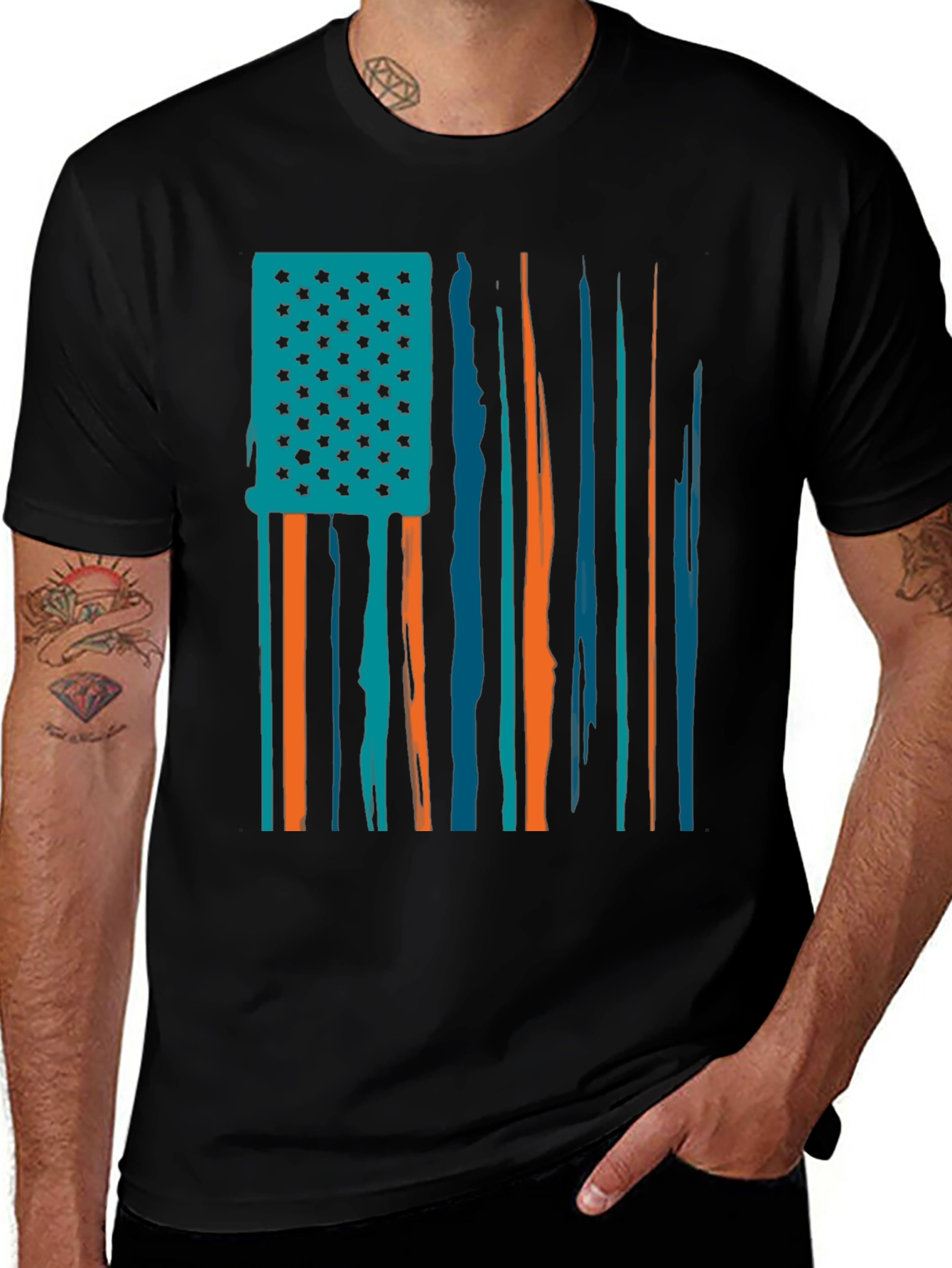 USA Flag Graphic Tee