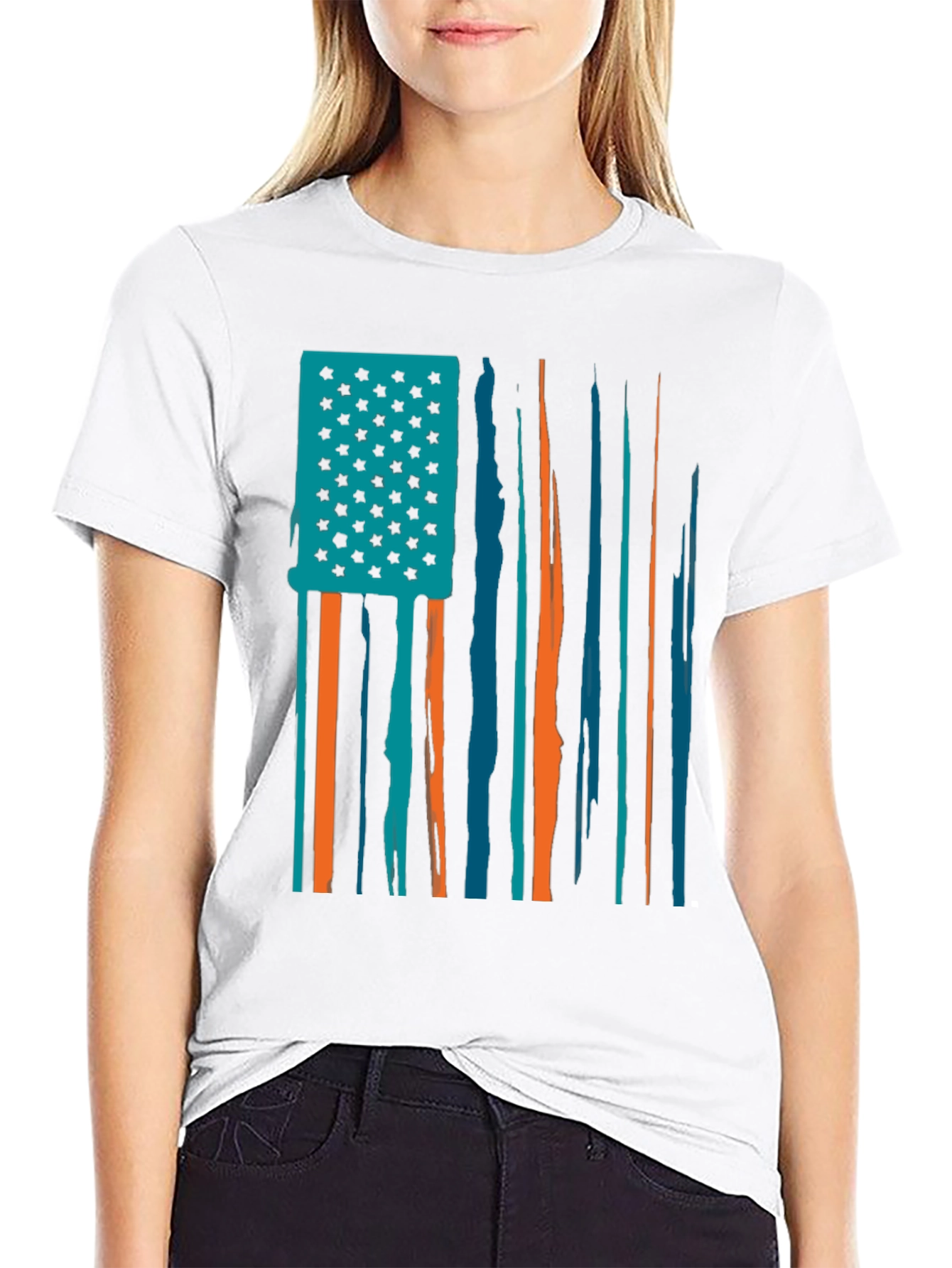 USA Flag Graphic Tee