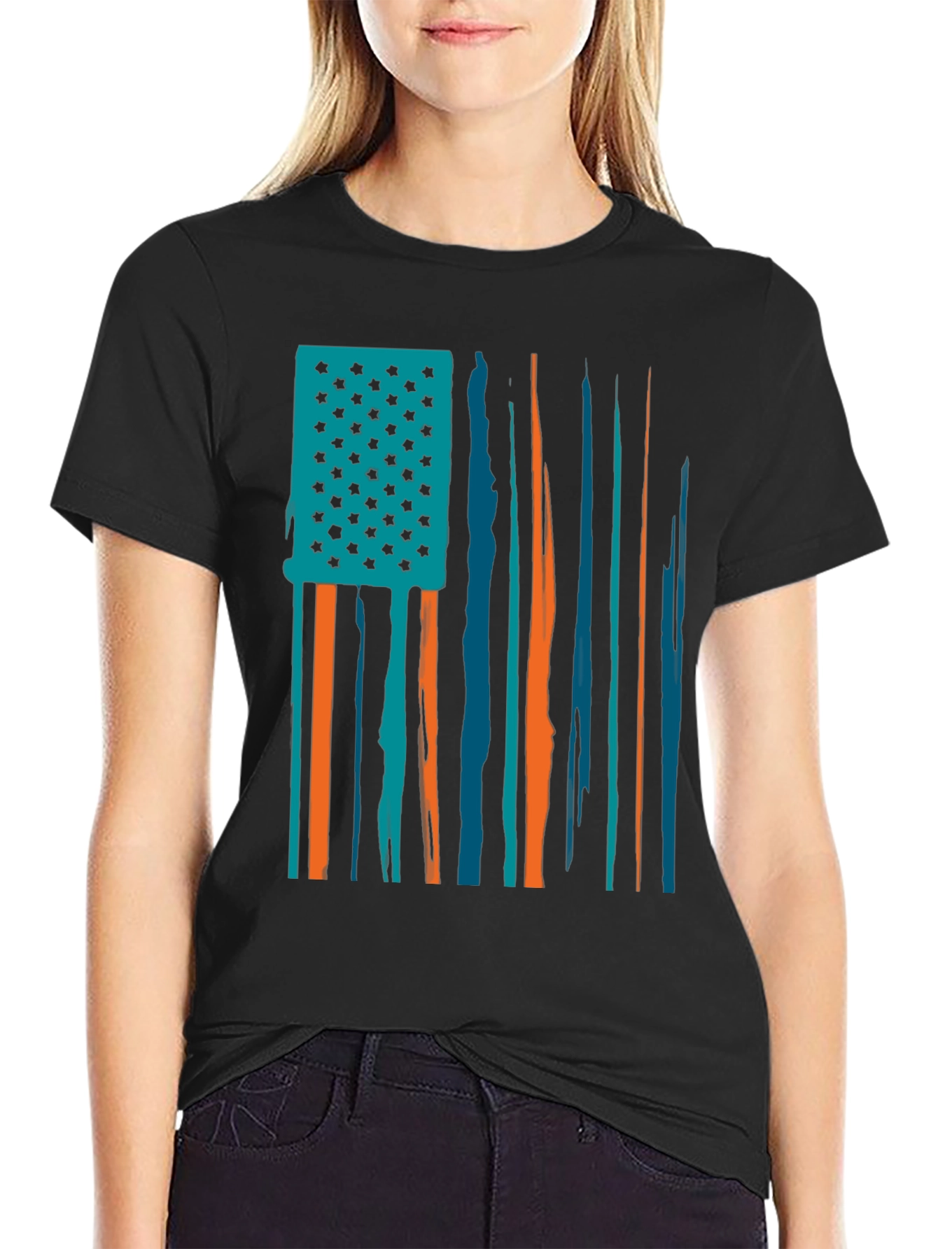 USA Flag Graphic Tee