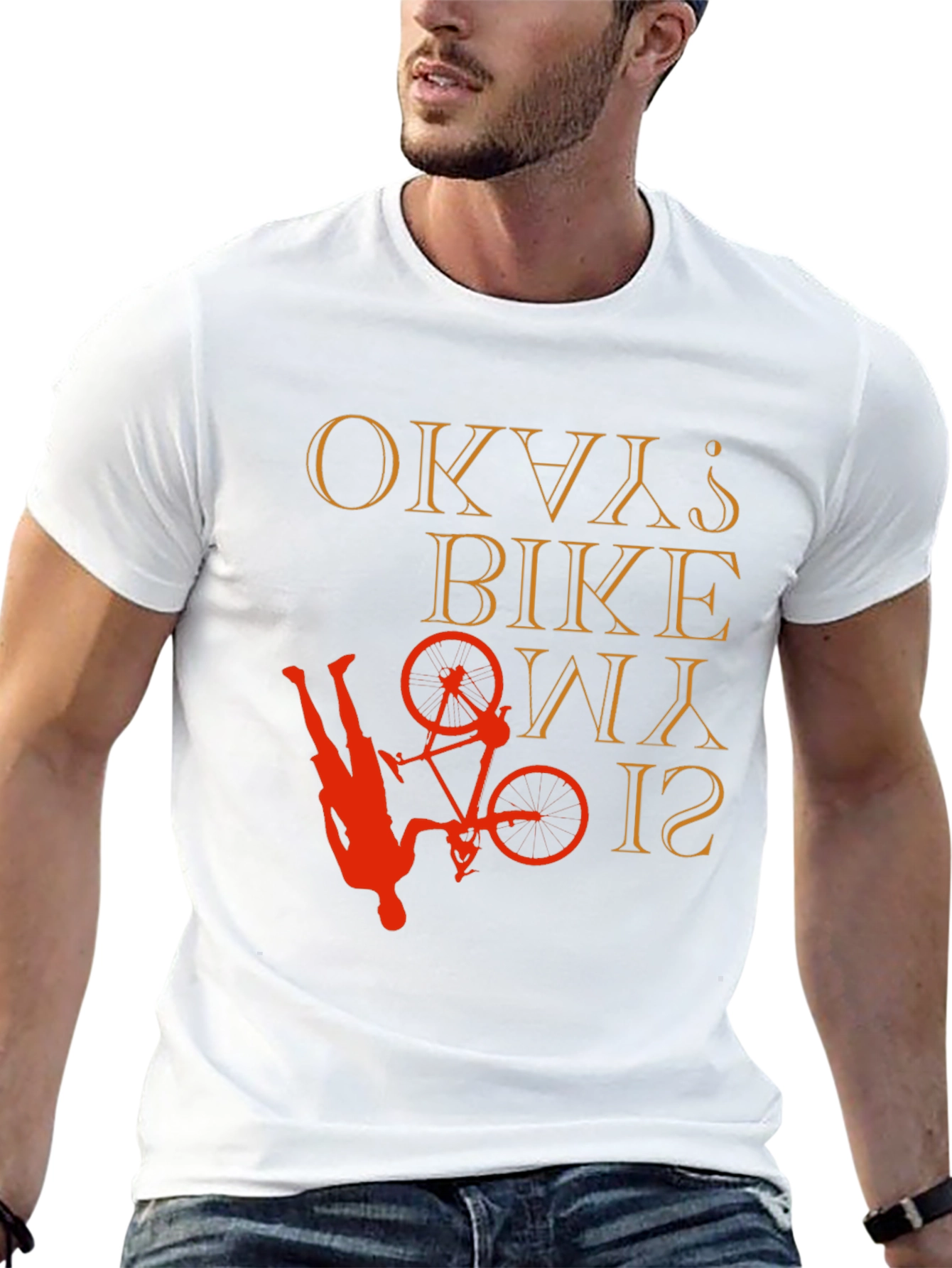 OKAYs Bike Ride T-Shirt - Trendy Graphic Tee