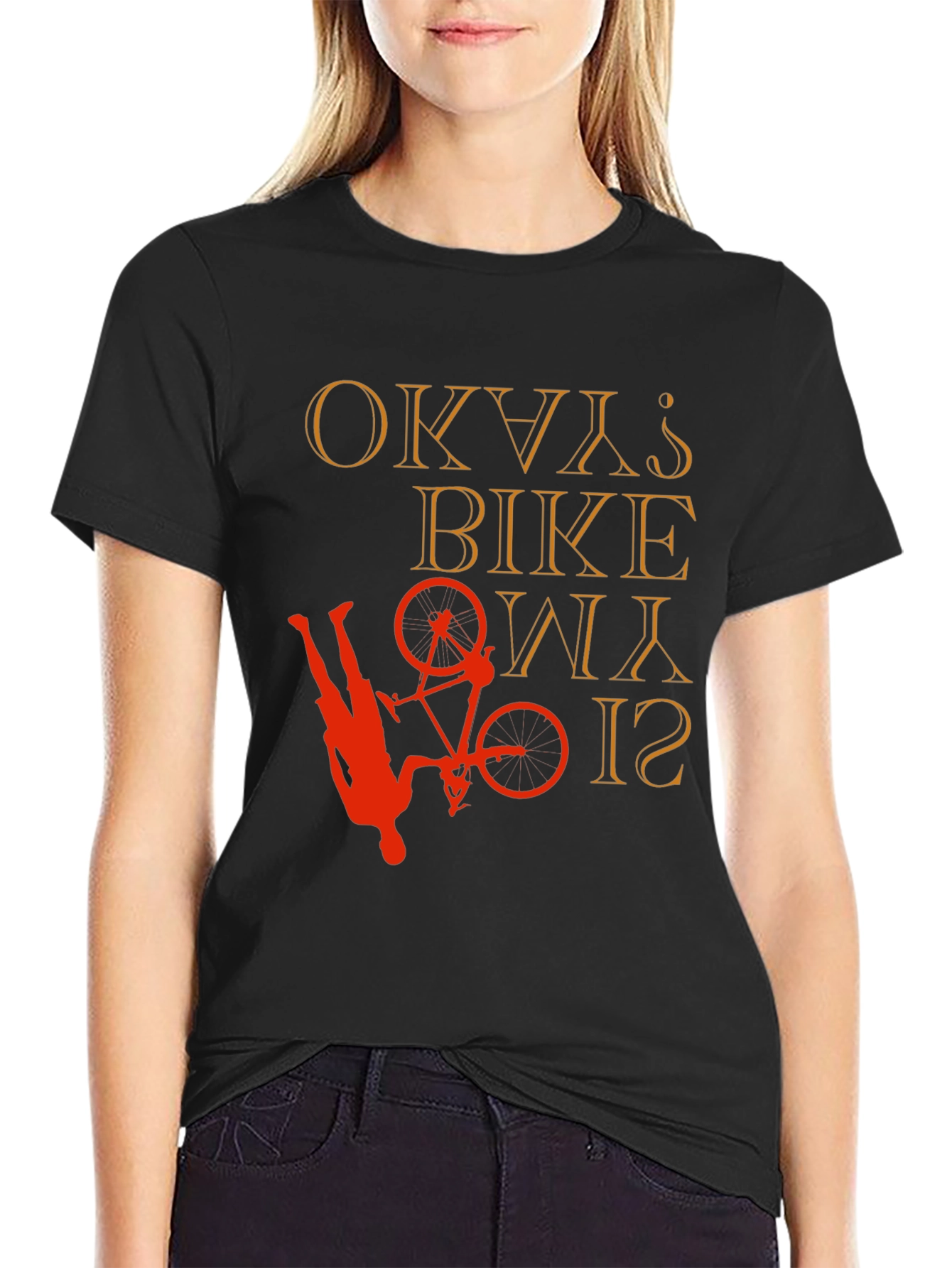 OKAYs Bike Ride T-Shirt - Trendy Graphic Tee
