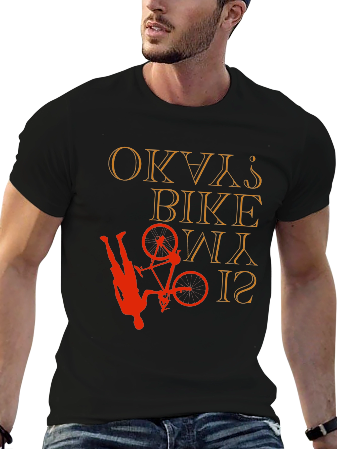 OKAYs Bike Ride T-Shirt - Trendy Graphic Tee