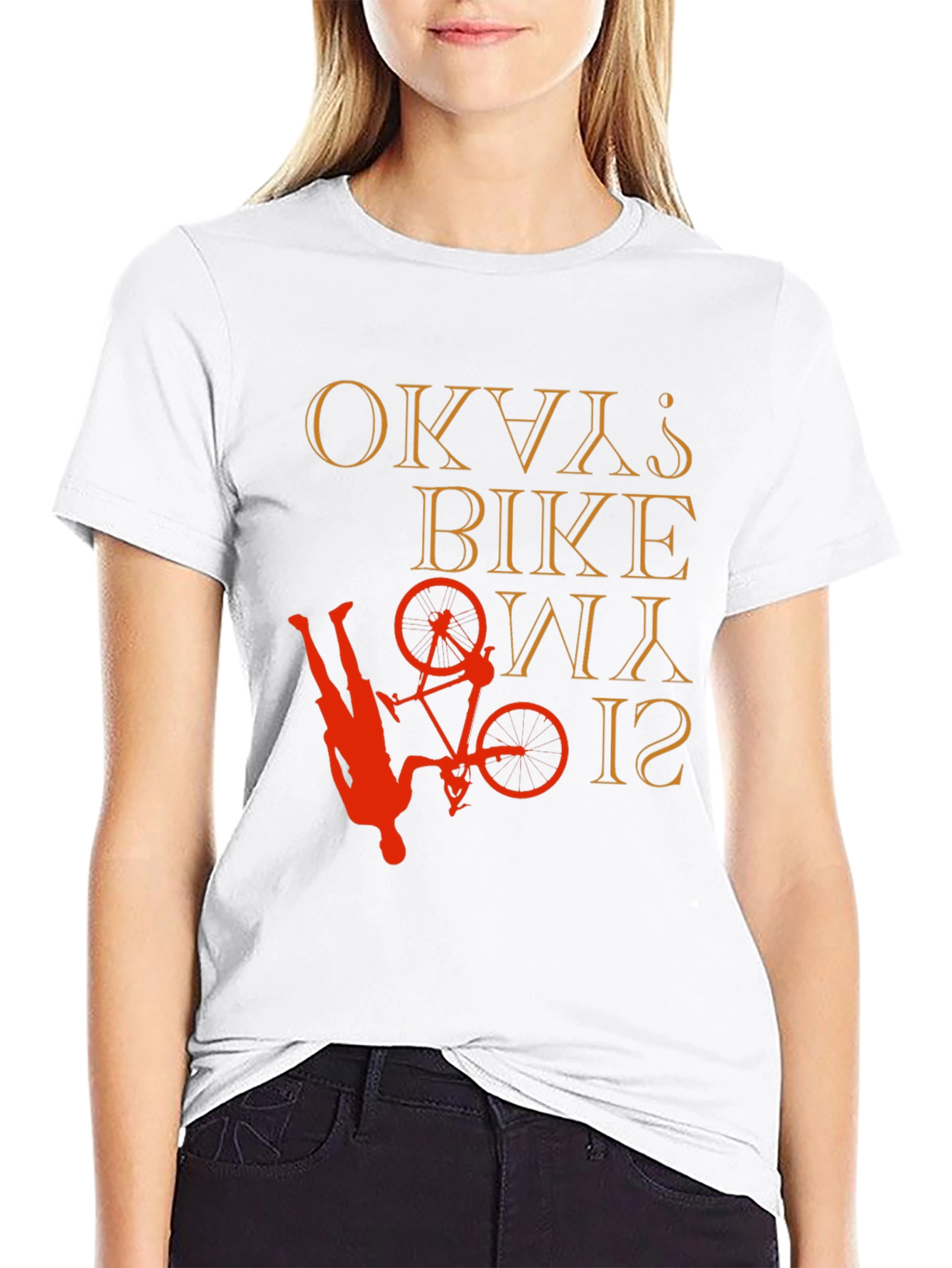 OKAYs Bike Ride T-Shirt - Trendy Graphic Tee