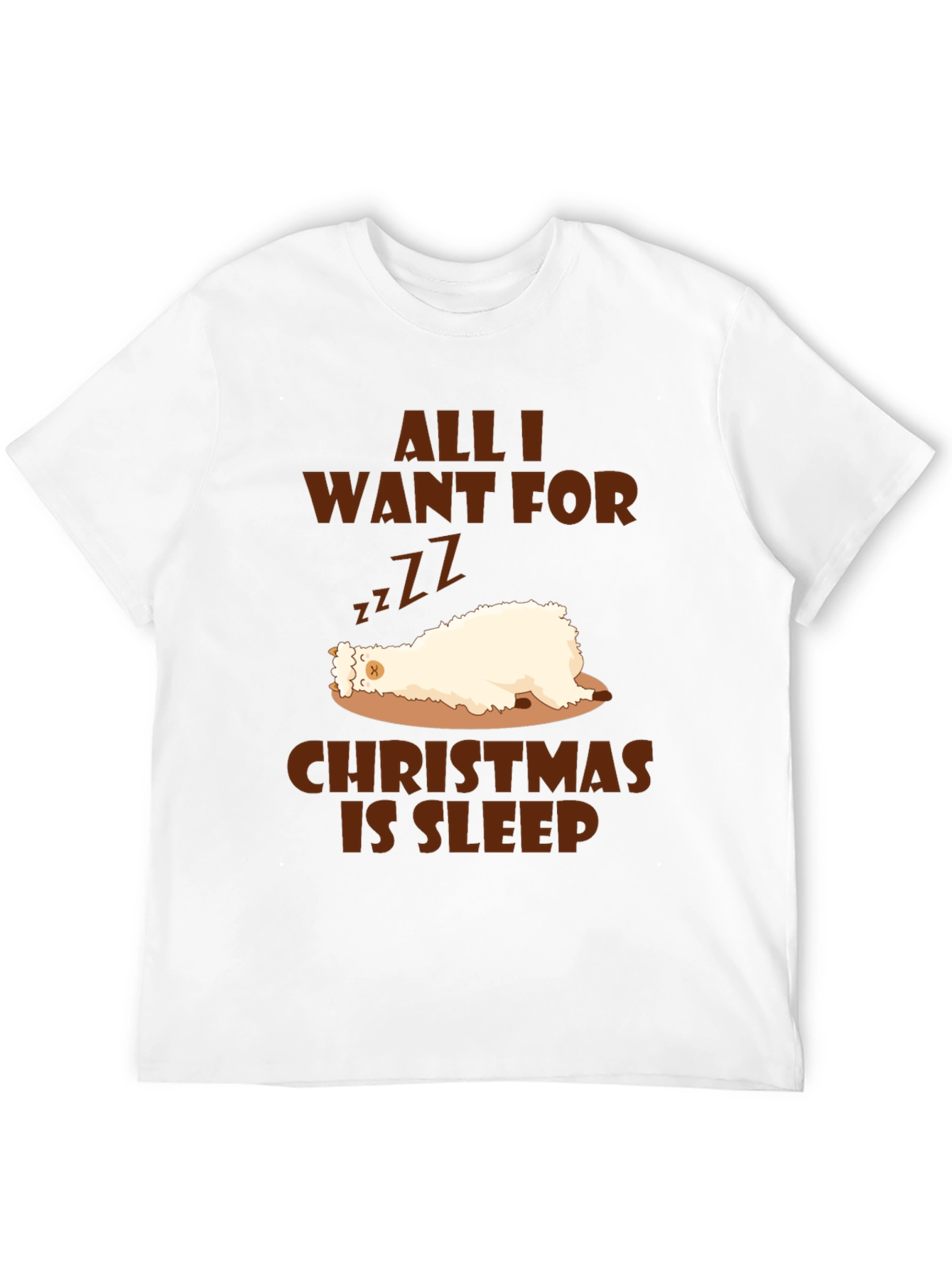 Funny Christmas Sleepy Llama T-Shirt