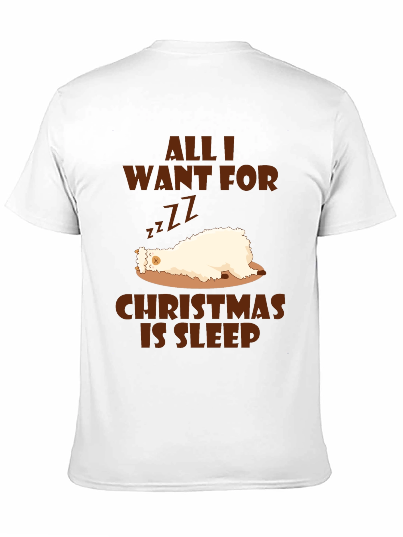Funny Christmas Sleepy Llama T-Shirt