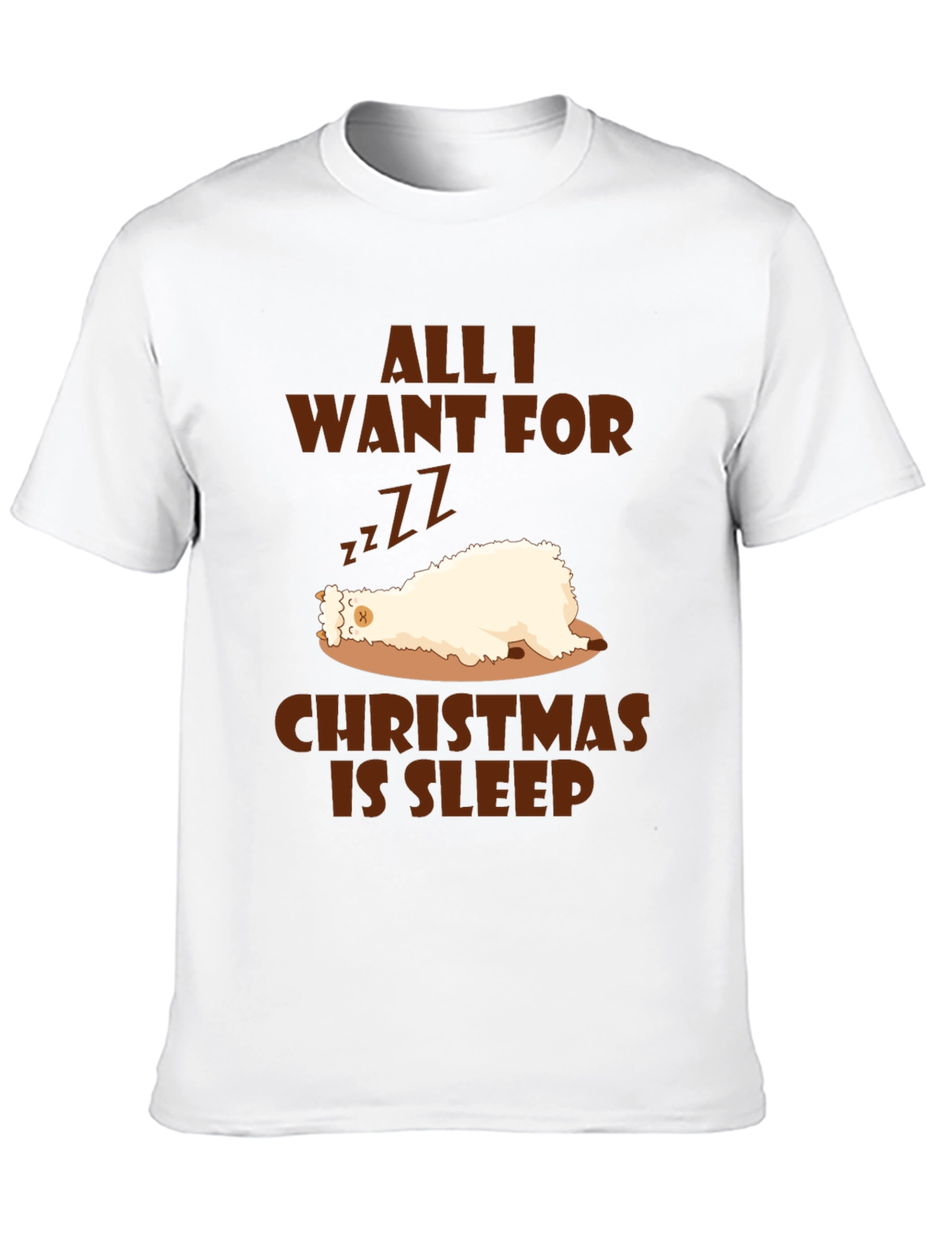 Funny Christmas Sleepy Llama T-Shirt