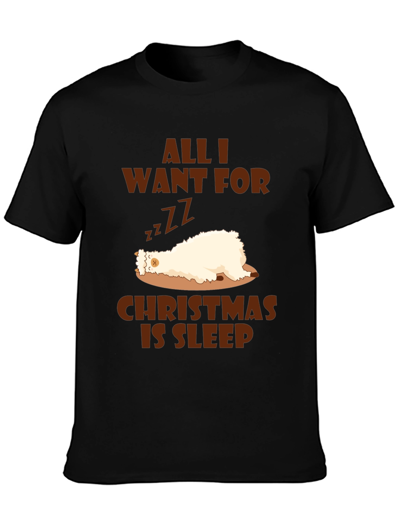 Funny Christmas Sleepy Llama T-Shirt