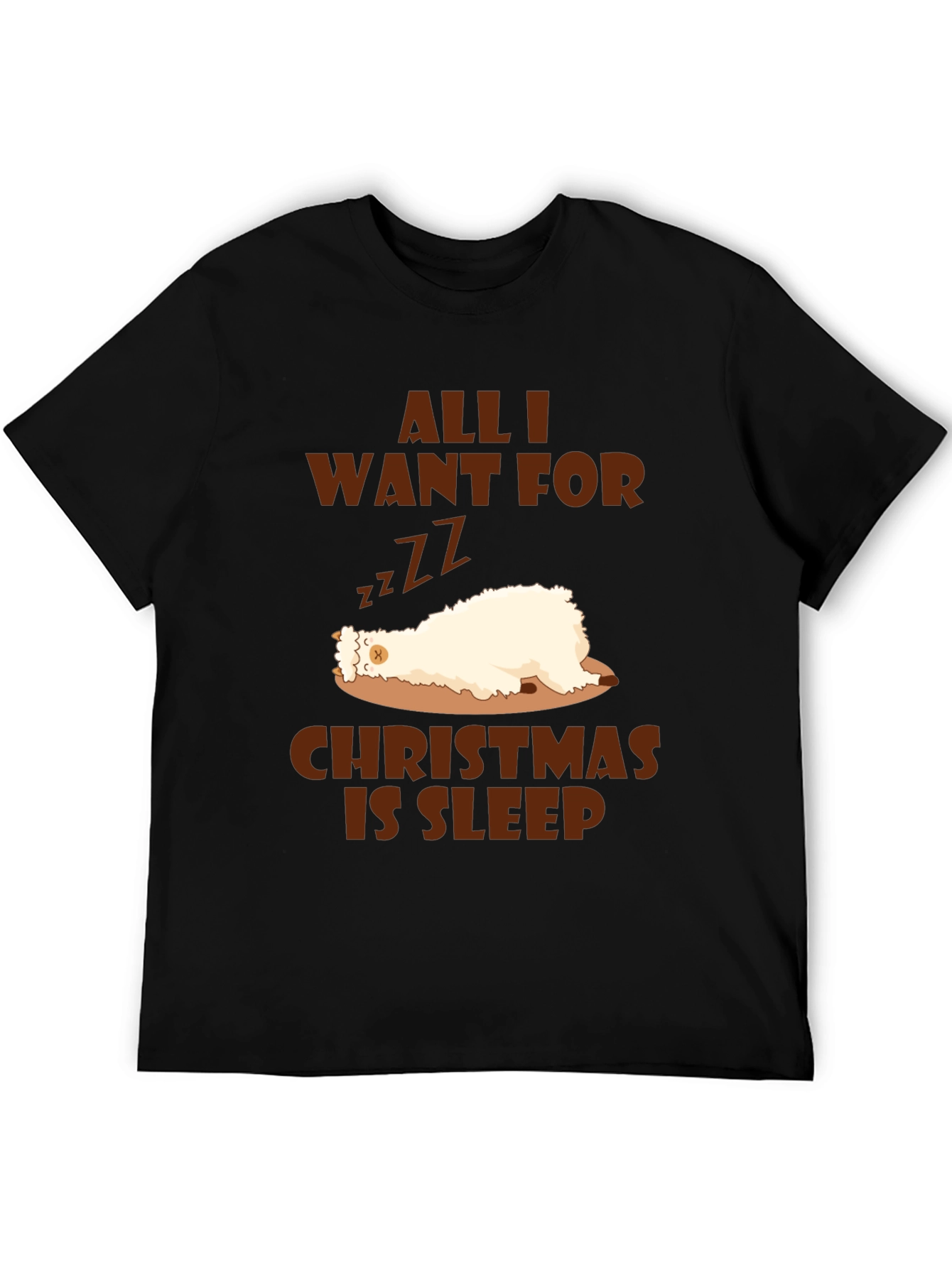 Funny Christmas Sleepy Llama T-Shirt