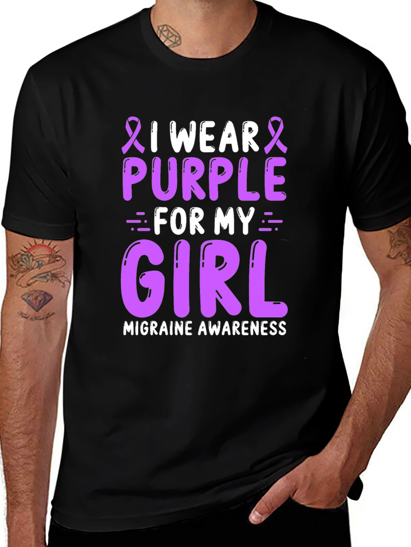 Purple Migraine Awareness Graphic Tee